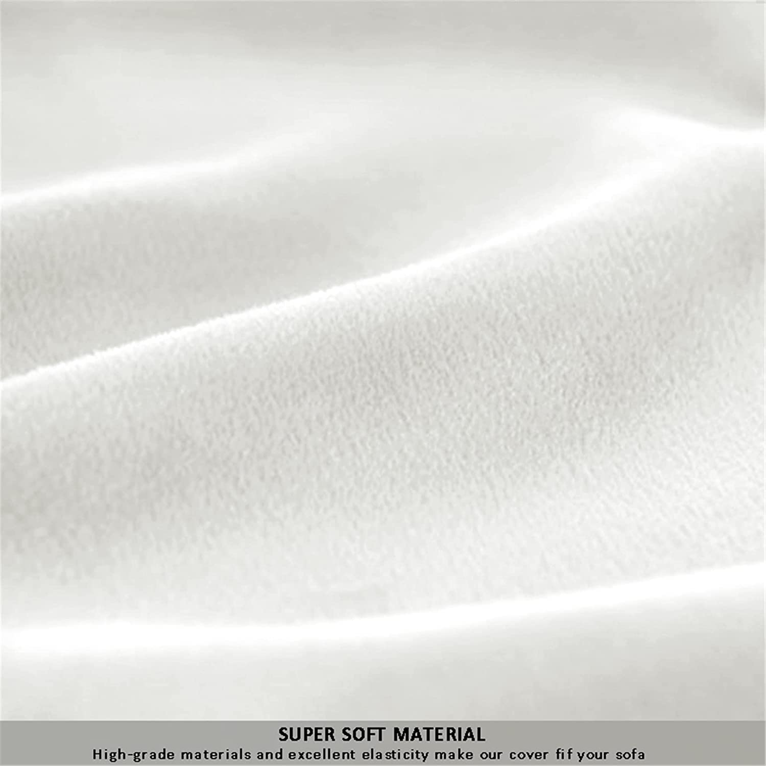 YYHSND 5-Piece Stretch Velvet Sofa Cover Set for 2-Seater Loveseat - Soft Pet-Friendly Couch Slipcover with Separate Backrests & Elastic Band (White) - Perfect for Living Room, Family Room & Pet-Friendly Homes
