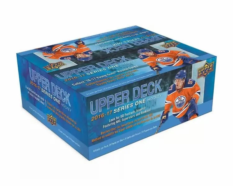 2016-17 Upper Deck Series 1 Hockey Retail Box - 24 Packs with Young Guns Rookies - Perfect for Collectors & Fantasy Hockey Fans