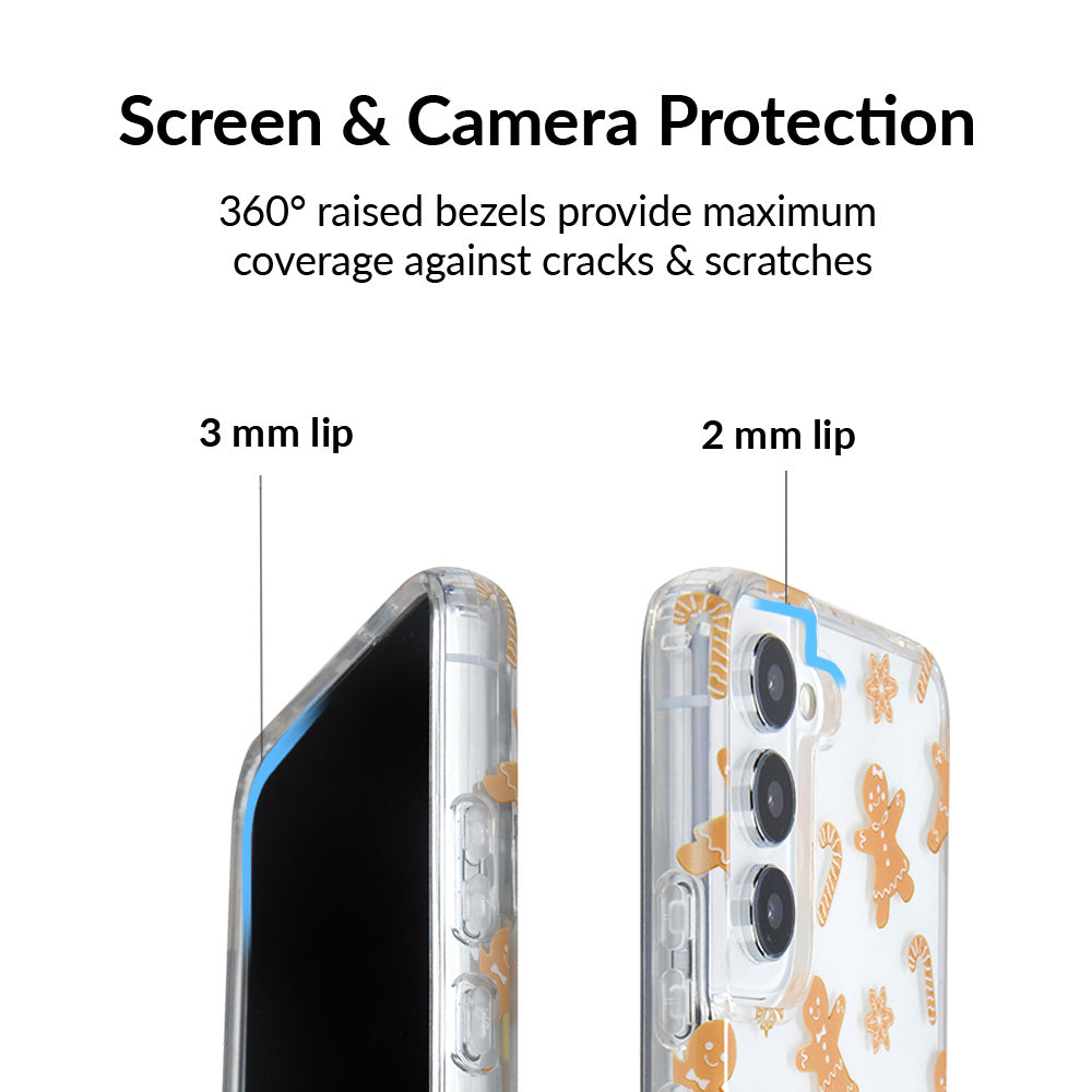 Festive Gingerbread Clear Samsung Phone Case - Perfect for Christmas, Holidays & Winter Celebrations