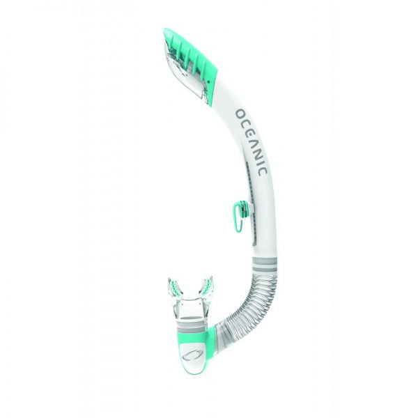 Oceanic Ultra Dry 2 Snorkel Set - Top Dry Snorkel for Adults with Splash Guard & Comfortable Mouthpiece - Perfect for Scuba Diving, Snorkeling & Beach Vacations