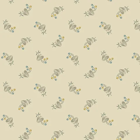 English Garden by Edyta Sitar Andover A797L Bachelor Button Floral Fabric - Perfect for Quilting, Home Decor & DIY Craft Projects