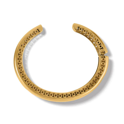 Brighton Gold Tone Double Hinged Bangle Bracelet - Elegant Inner Circle Design for Women, Perfect for Parties, Weddings & Special Occasions