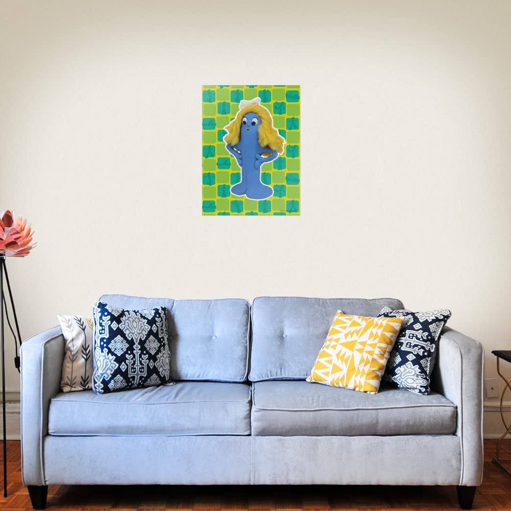GRAPHICS & MORE Goo Blue Mermaid Gumby Clay Art Wall Poster - Vibrant Home Decor for Living Room, Bedroom & Office | Unique Handmade Wall Art Picture