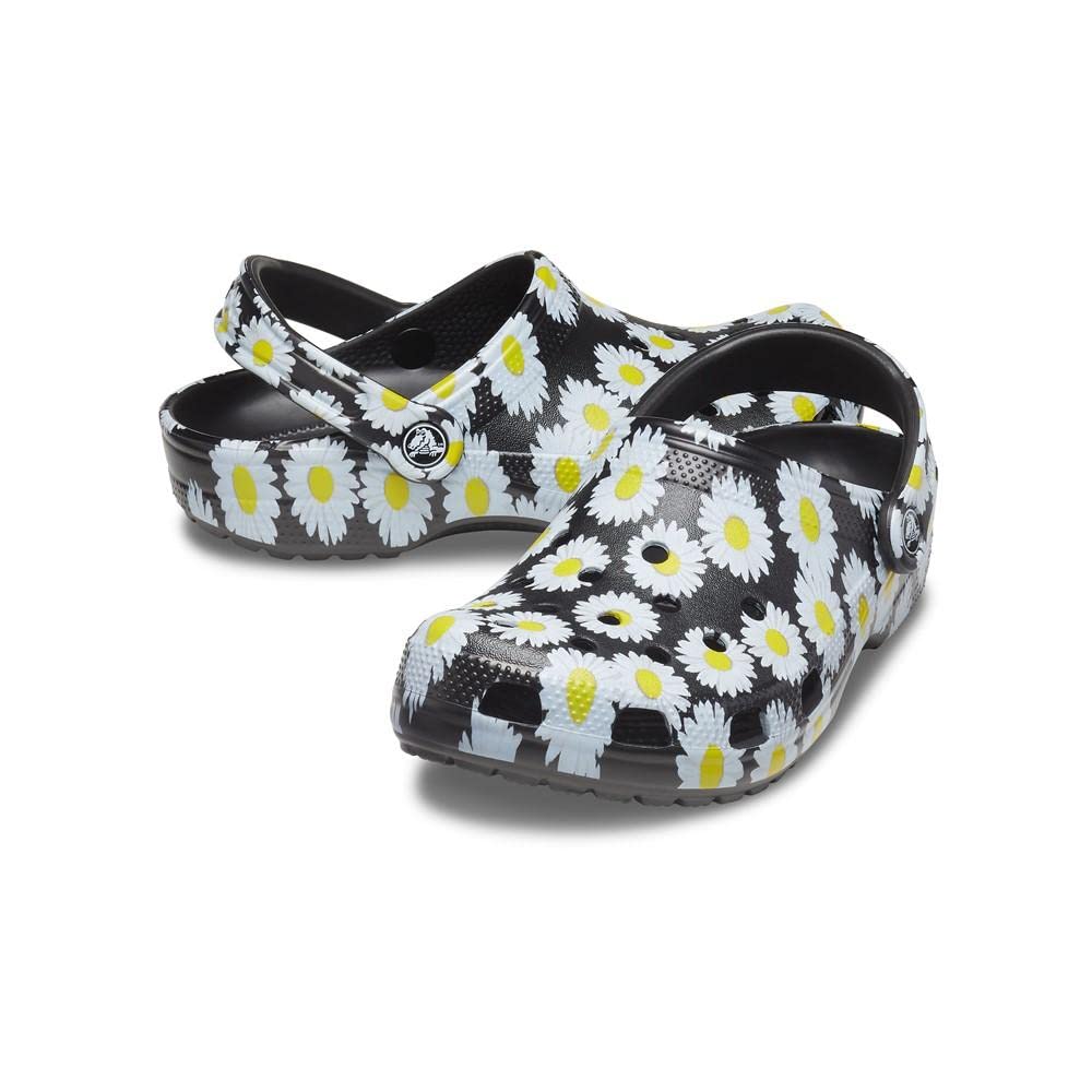 Crocs Unisex-Adult Classic Graphic Clogs - Comfortable Slip-On Shoes for Men & Women - Perfect for Casual Wear, Gardening, Beach & Indoor Use