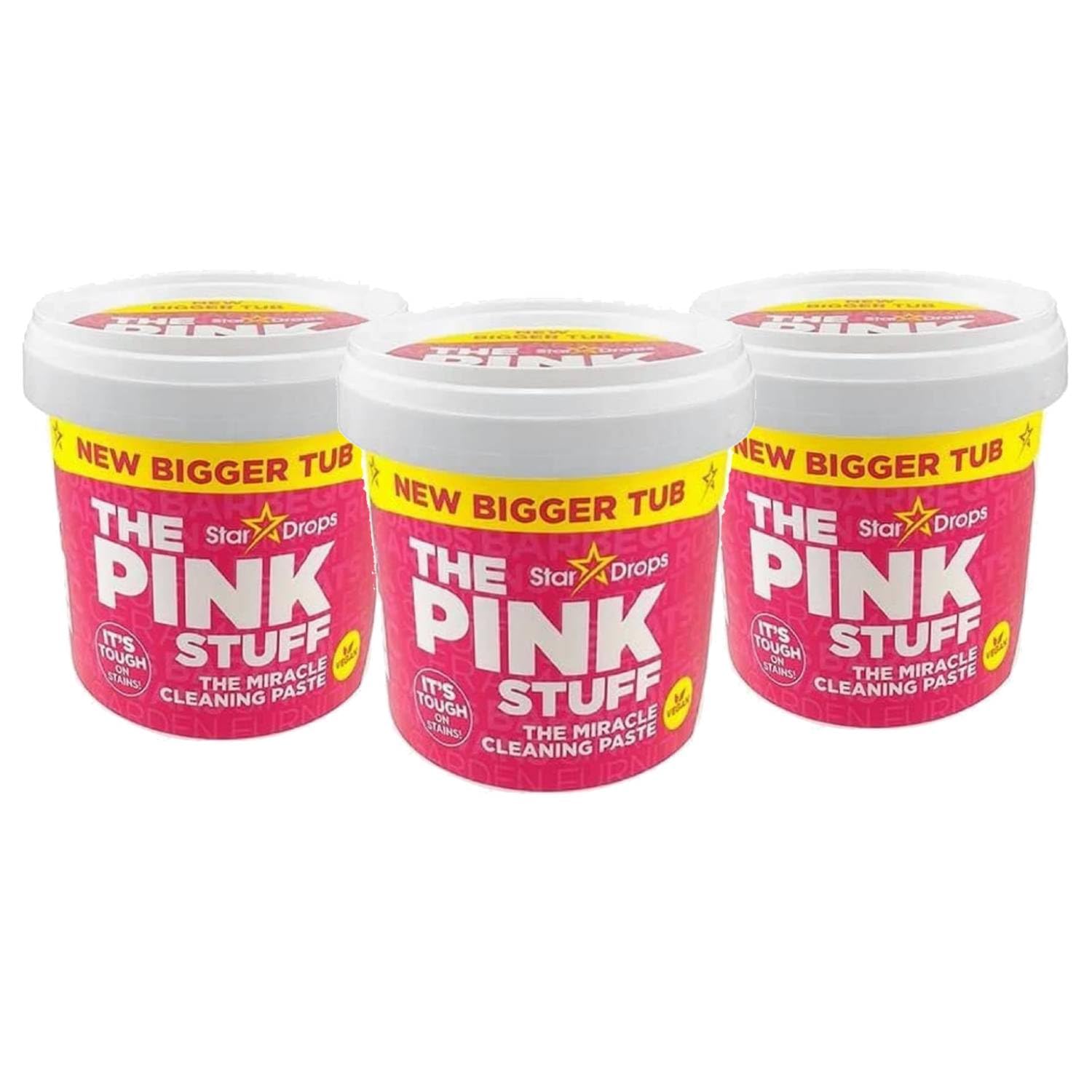 Stardrops The Pink Stuff Miracle All-Purpose Cleaning Paste - Heavy Duty Stain Remover for Kitchen, Bathroom & Home - 3 Pack (International Version) - Perfect for Ovens, Grills, Tiles & More