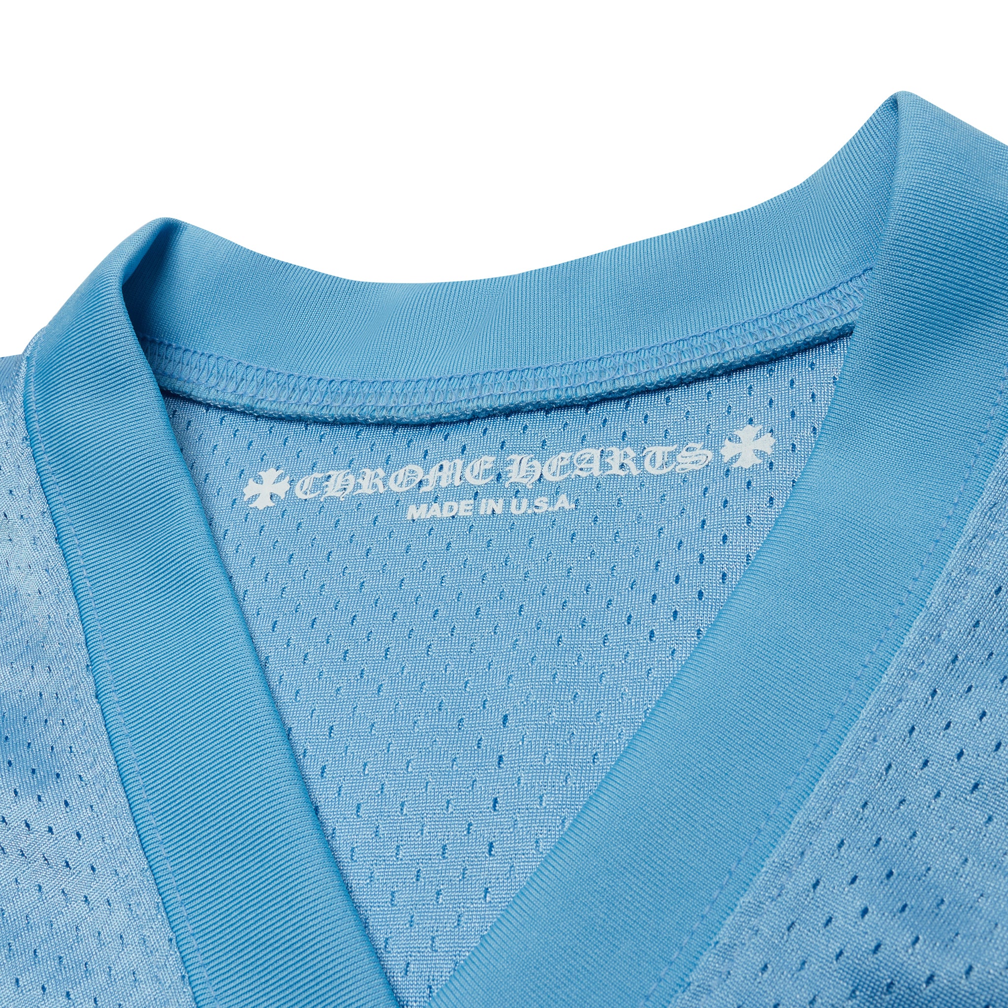 Chrome Hearts Stadium Mesh Short Sleeve Blue Jersey for Men - Trendy Streetwear Fashion Top for Casual Outfits & Summer Wear