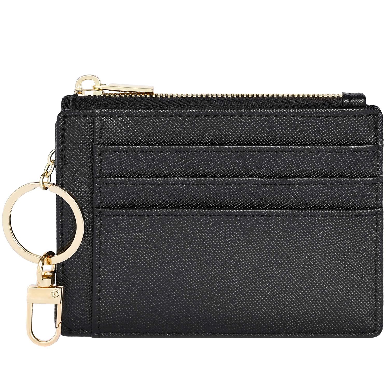 Slim Front Pocket Wallet for Women - RFID Blocking Credit Card Holder with Keychain | Minimalist Card Case for Everyday Use, Travel & Shopping