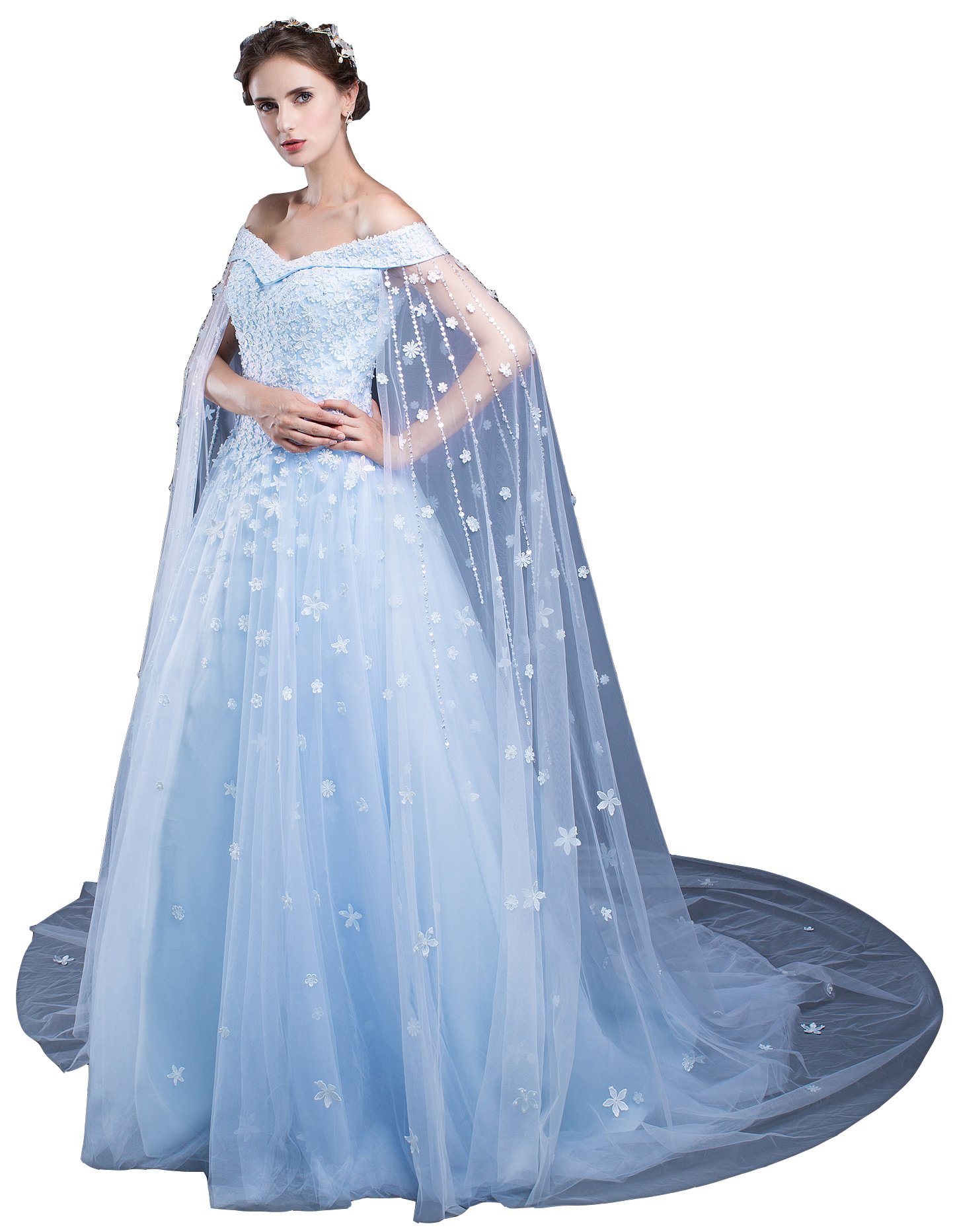 Elegant Cinderella Quinceañera Dress for Women - Puffy Ball Gown Prom & Wedding Gown | Perfect for Sweet 16, Quinceañera, Prom Night & Formal Events