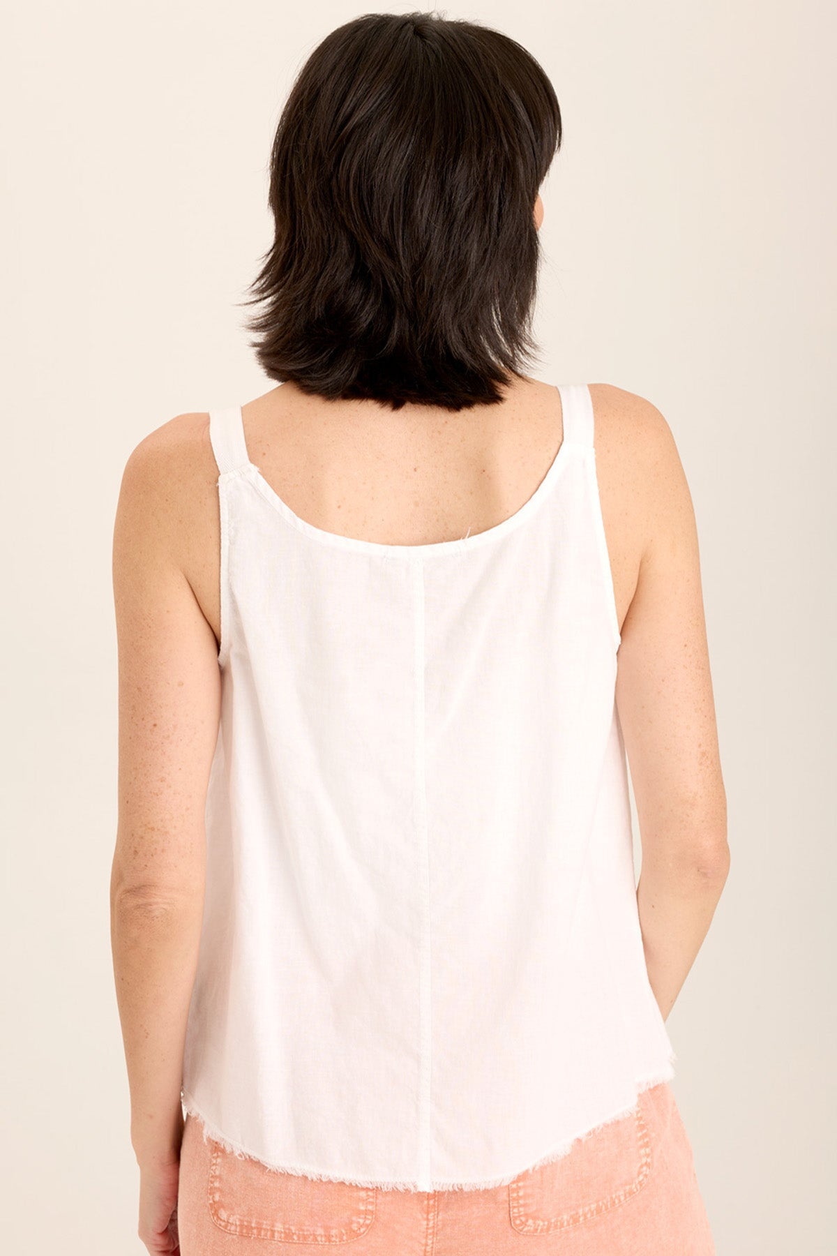 Shawnie Linen Billowy Pintuck Tank Top - Women's Breathable Summer Blouse for Casual Wear & Beach Outfits