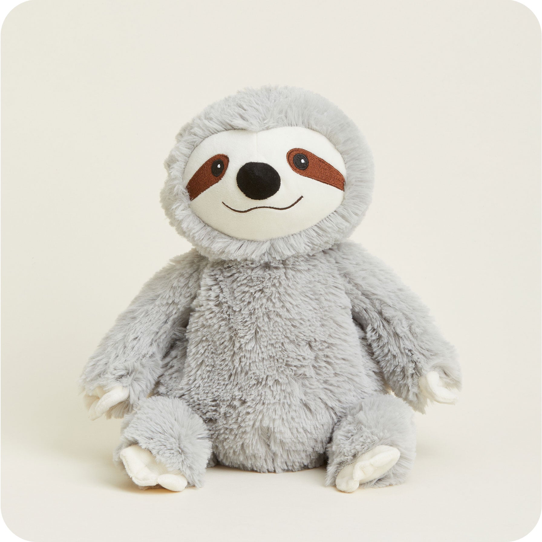 Gray Sloth Warmies - Soft Plush Heating Pad for Kids & Adults - Perfect for Relaxation, Stress Relief & Comfort at Home or Office