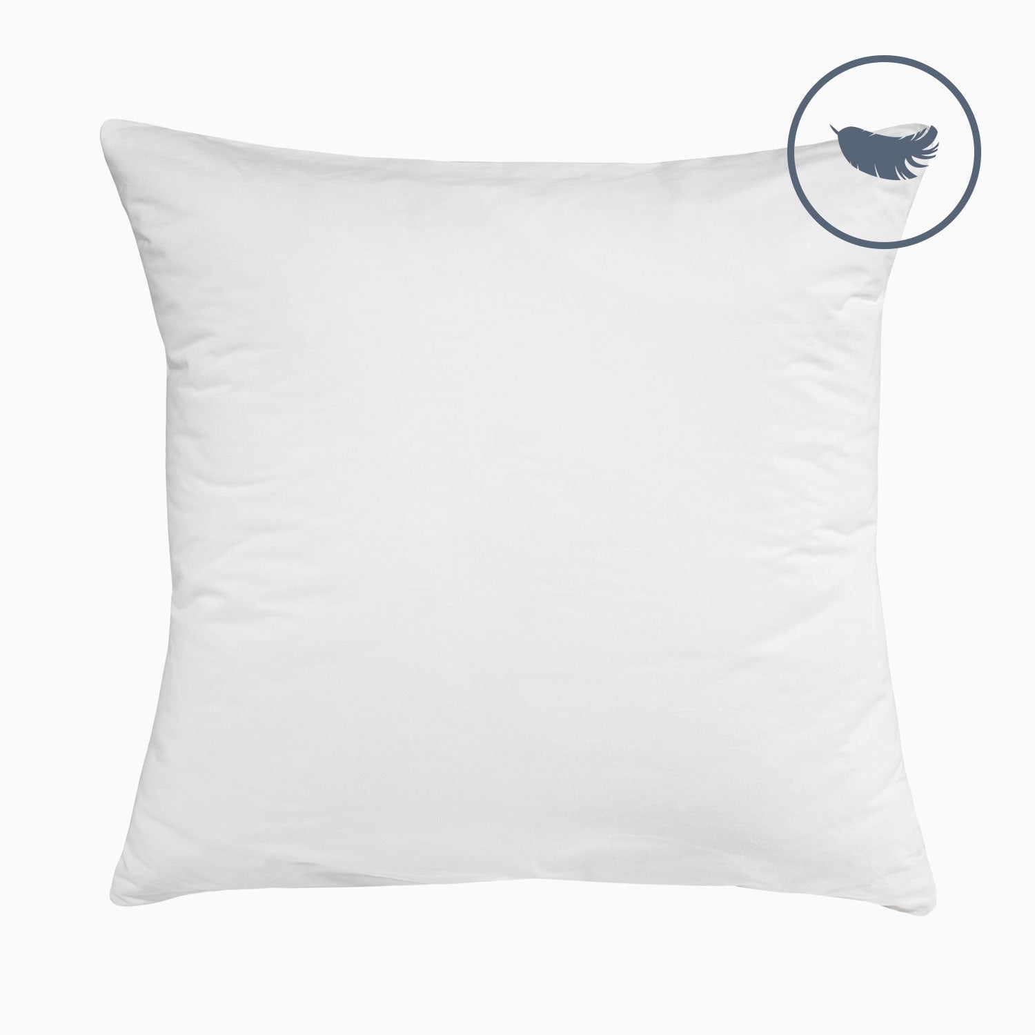 Premium Feather & Down Round Insert Pillow - Soft & Supportive for Side, Back & Stomach Sleepers - Perfect for Beds, Sofas & Travel