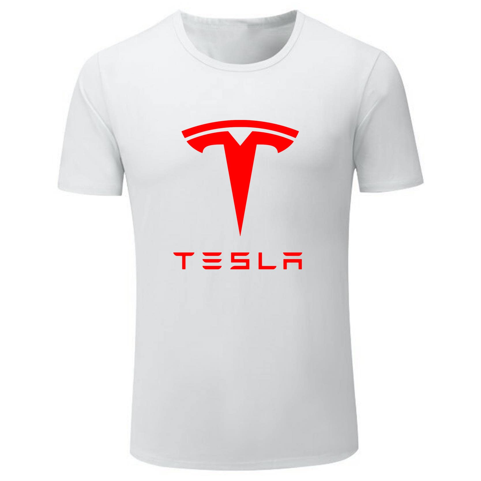 Tesla Logo Men's Long Sleeve T-Shirt - Classic Electric Car Brand Apparel for Casual Wear & Tesla Fans Collection