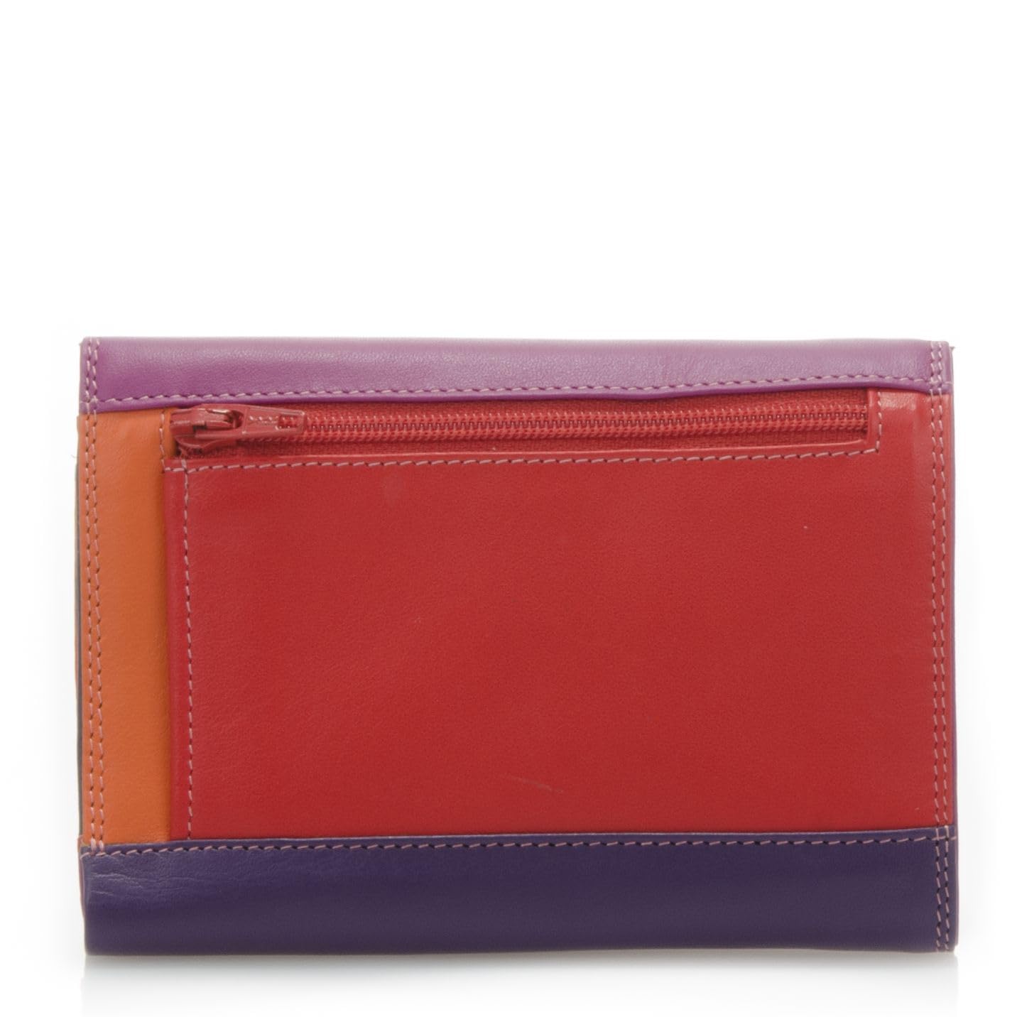 Premium mywalit Double-Flap Leather Wallet for Men & Women - 6 Card Slots, ID Window & Coin Pockets - Elegant Sangria Multi Color - Compact RFID Purse for Credit Cards, Cash & Coins - Ideal for Everyday Carry, Travel & Business Use