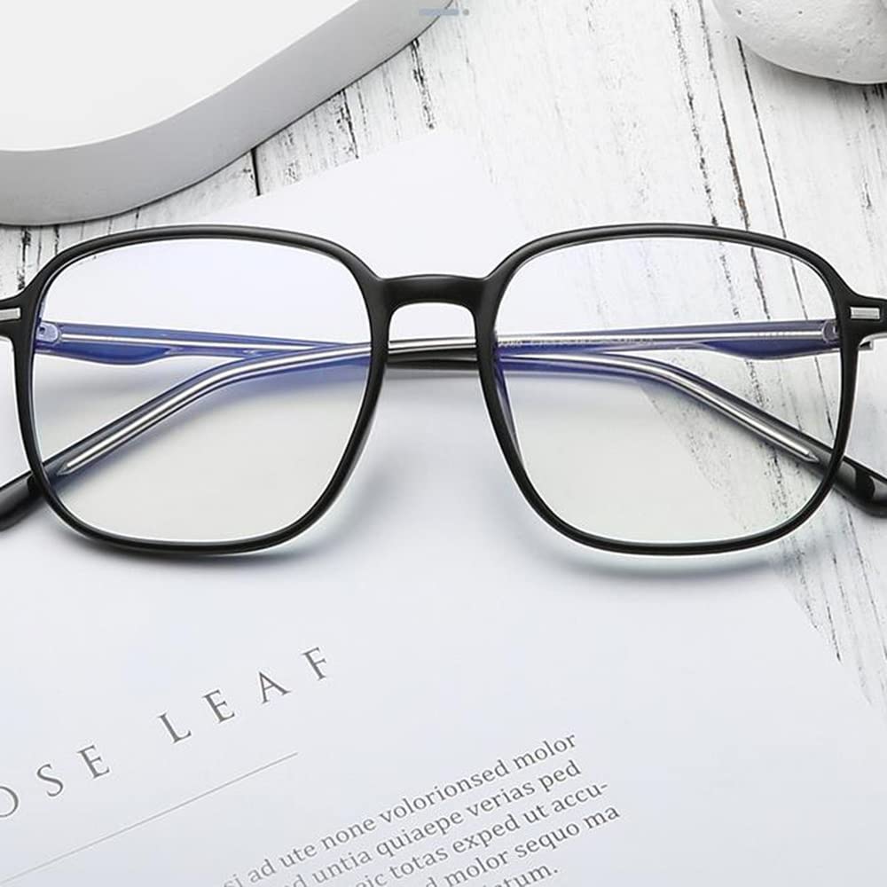XUAN Blue Light Blocking Reading Glasses - Oversized Square Computer Glasses, Anti-Radiation, Unisex +2.5 Magnification (Green) - Perfect for Office Work, Gaming & Screen Time Protection