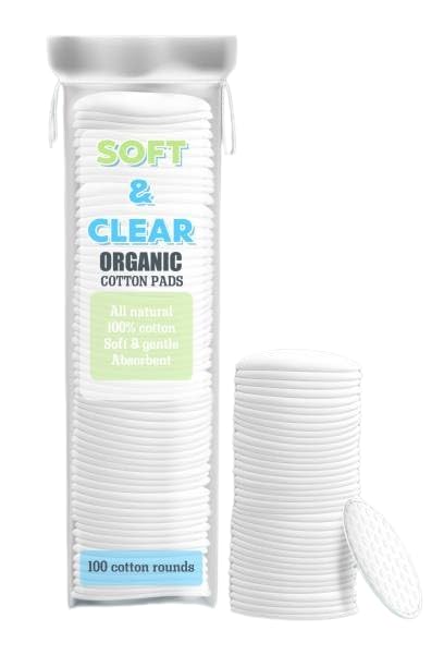 100-Piece Soft Natural Round Cotton Pads for Face | Gentle Makeup Remover & Facial Cleansing Pads | Baby Care, Lotion & Cream Application | Hypoallergenic & Eco-Friendly (Packaging May Vary) | Perfect for Daily Skincare, Travel & Spa Days