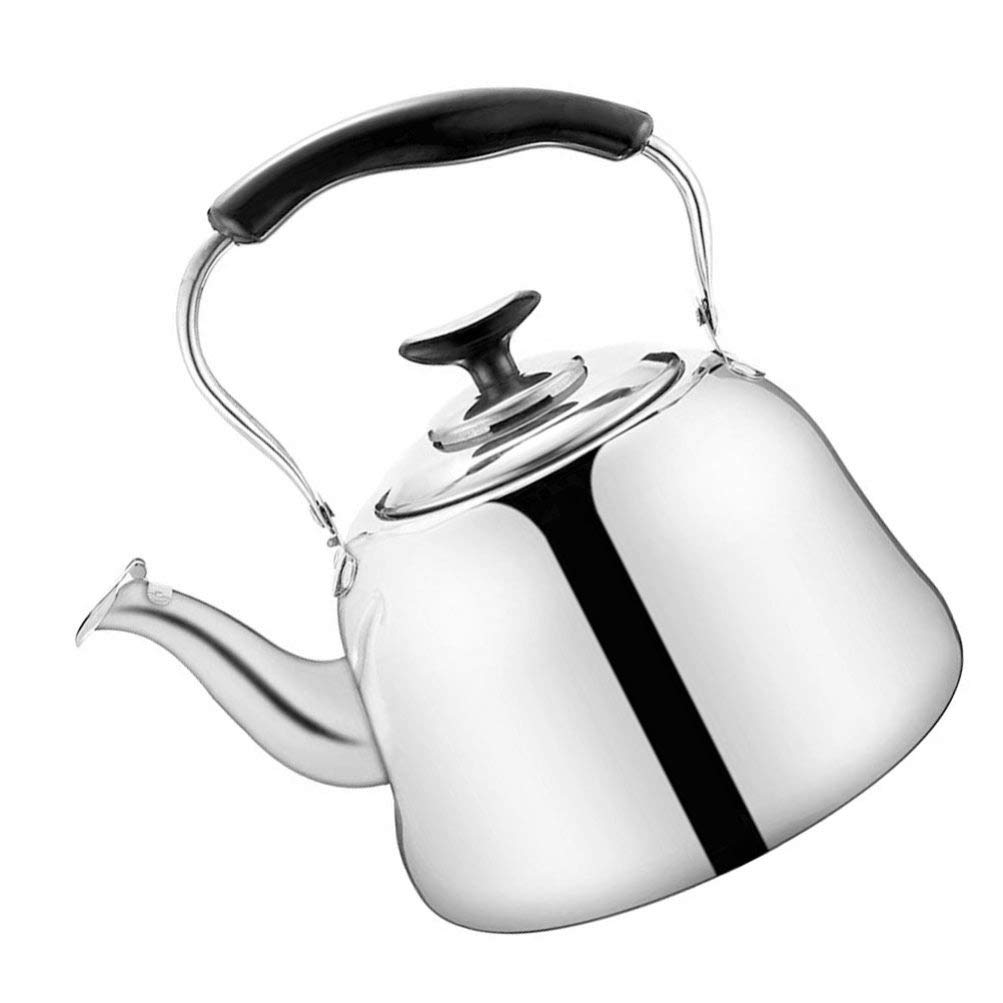 YARNOW 2L Stainless Steel Whistling Tea Kettle - Stovetop Whistling Teapot with Heat-Resistant Handle for Gas & Electric Stoves - Perfect for Boiling Water for Tea, Coffee & Cooking