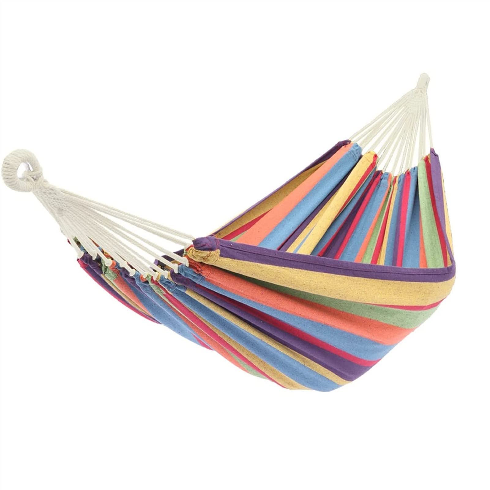 **Zinhsq Cotton Garden Hammock - Durable & Comfortable Fabric Hammock with Travel Bag - Perfect for Camping, Backyard, Patio, Indoor & Outdoor Relaxation**