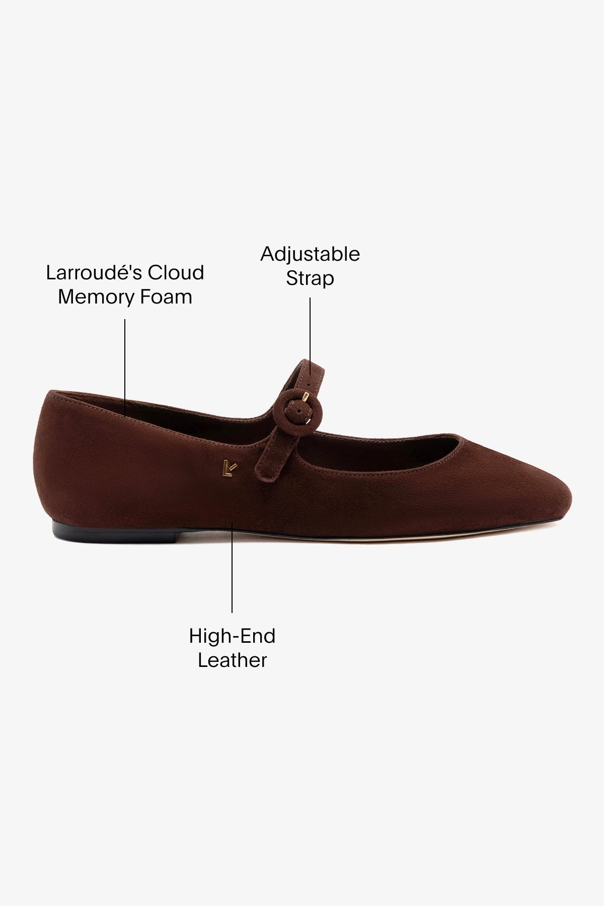Blair Women's Brown Suede Ballet Flats - Comfortable & Stylish Shoes for Work, Travel & Everyday Wear
