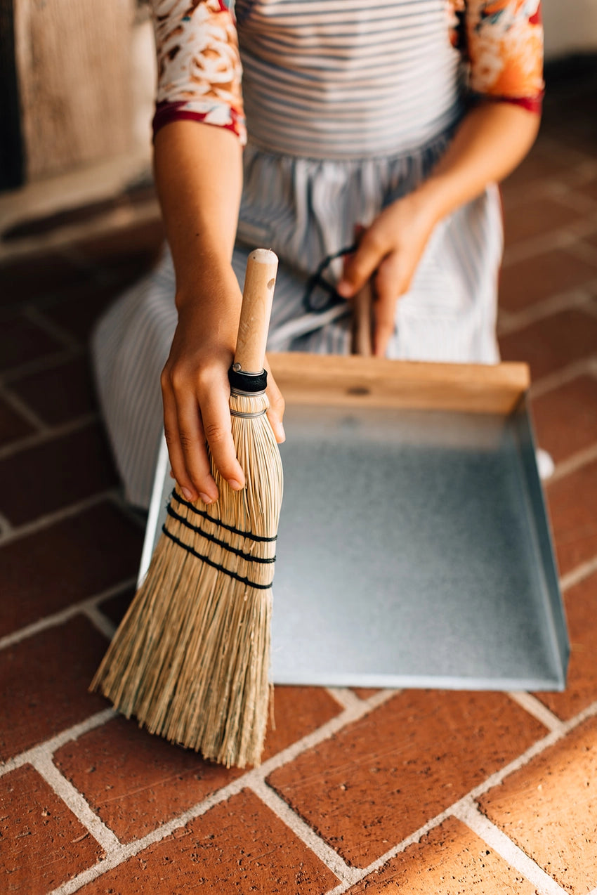 Millstream Home The Hand Broom - Compact Sweeping Broom for Home, Kitchen, Garage & Outdoor Use - Ideal for Small Spaces, Pet Hair & Quick Cleanups