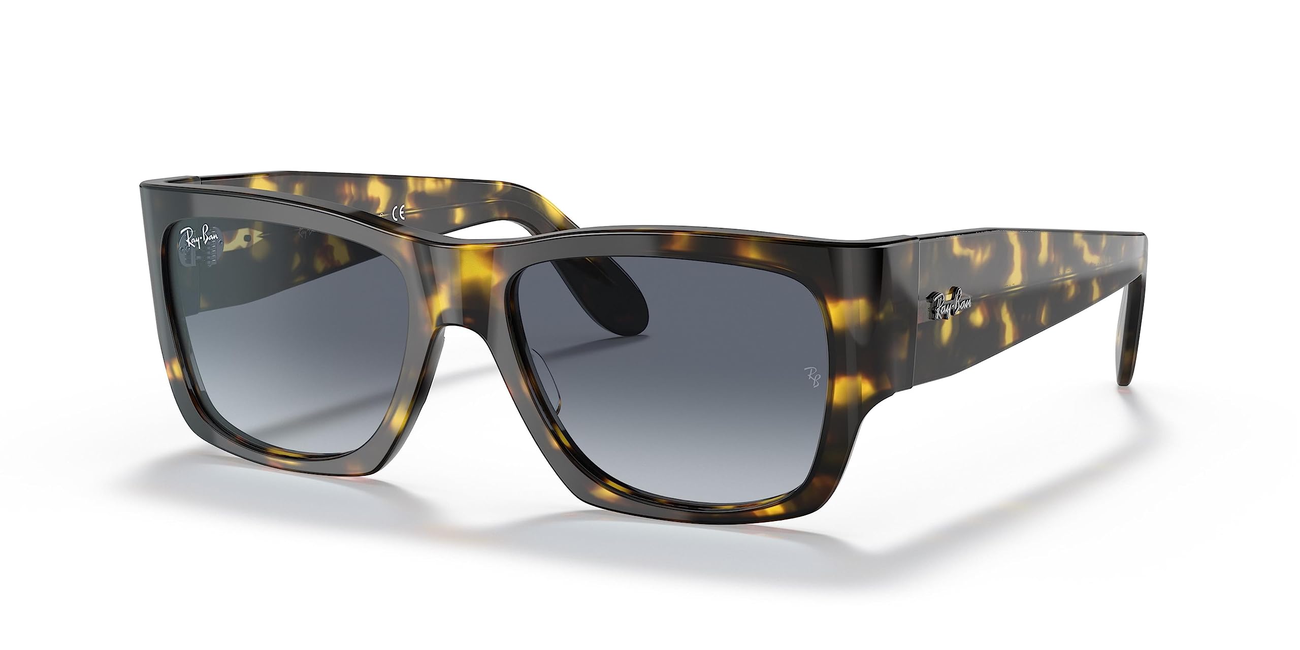 Ray-Ban RB2187 Nomad Square Polarized Sunglasses for Men & Women - UV Protection, Classic Aviator Style for Driving, Travel & Outdoor Activities
