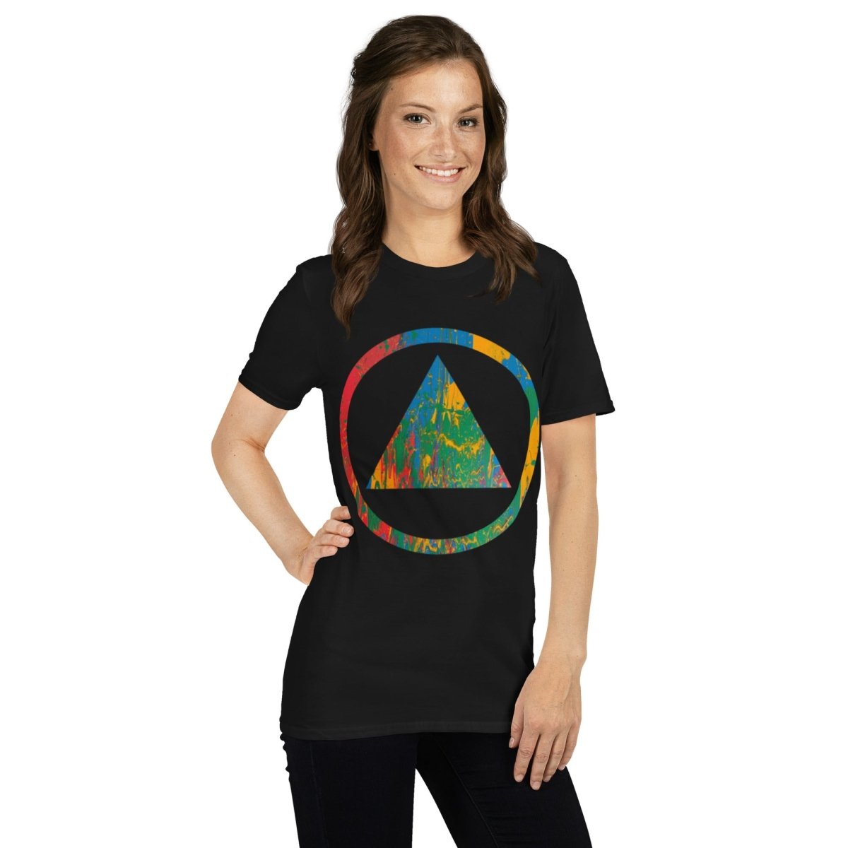 Sobriety Symbol Pride Essential Tee - Unisex Cotton T-Shirt for Men & Women | Perfect for Sober Living, Recovery Support & Pride Events