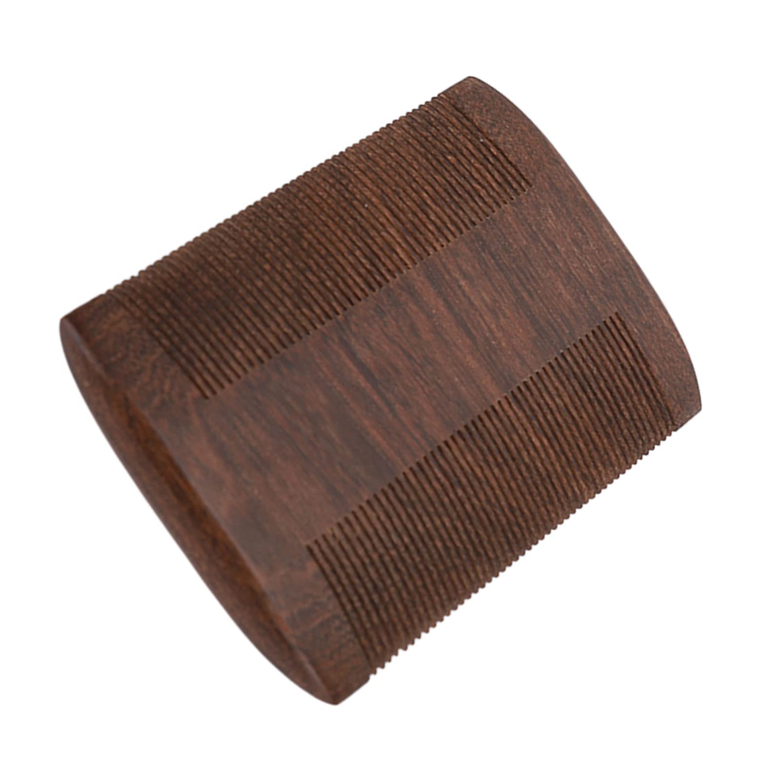 Premium Sandalwood Beard Comb for Men - Double Sided Fine & Wide Teeth Mustache Comb for Grooming, Styling & Trimming - Perfect for Home, Travel & Barbershop Use