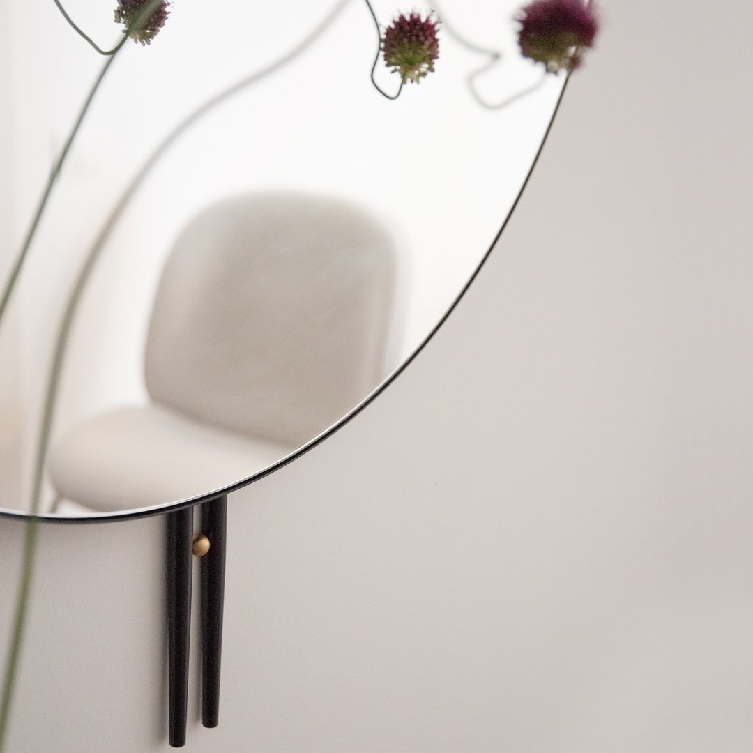 Gubi GamFratesi IOI Wall Mirror - Modern Round Frameless Mirror for Living Room, Bedroom, and Entryway Decor