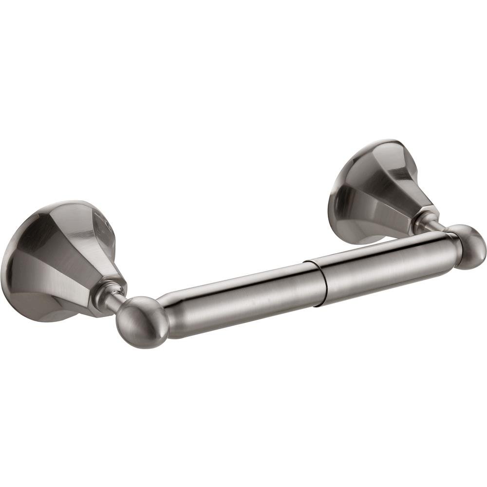 Paradise Bathworks 61328 Heaven Toilet Paper Holder in Satin Nickel - Modern Bathroom Tissue Roll Stand for Home, Hotel, and Office Use