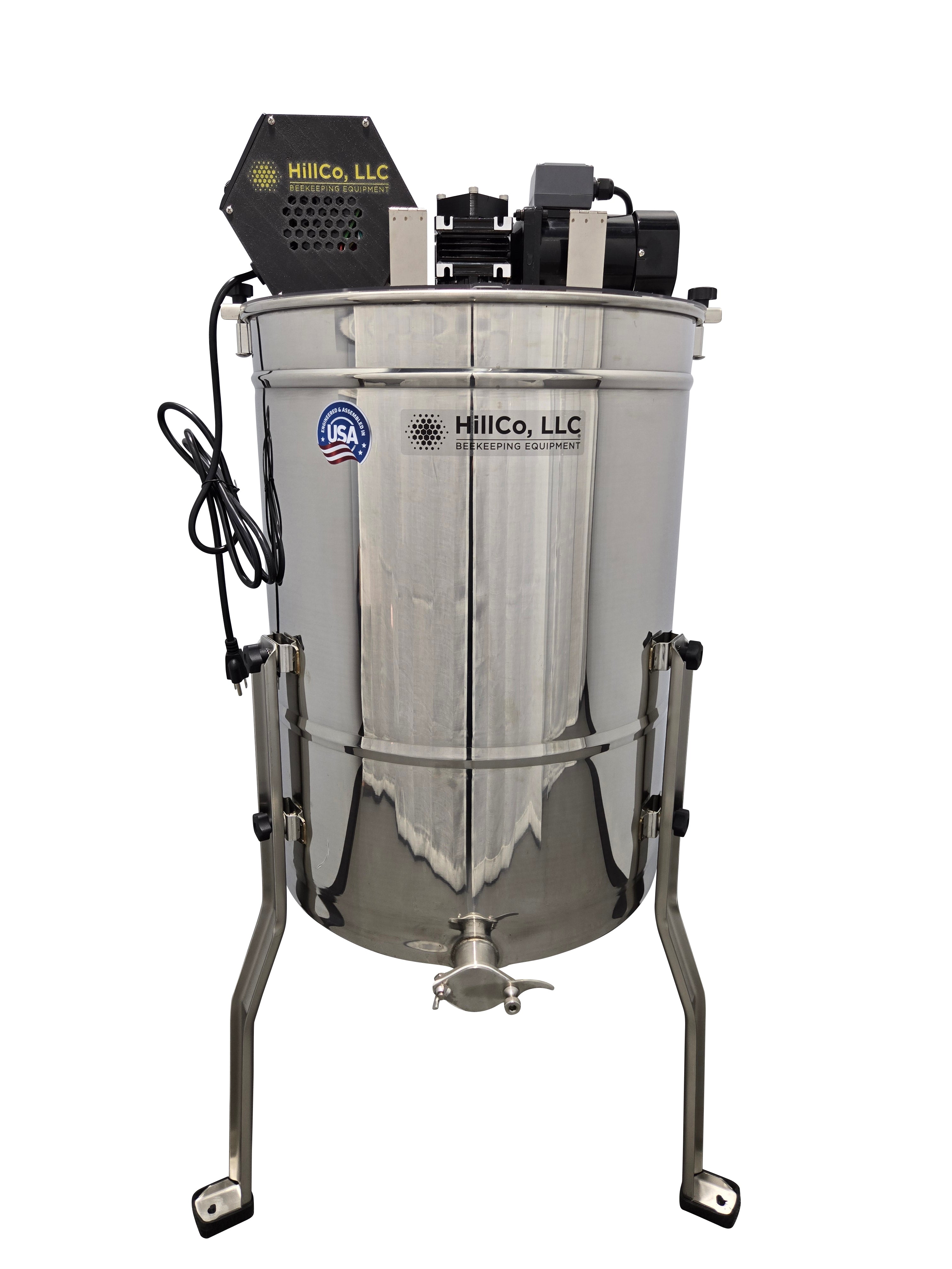 8 Frame Motorized Honey Extractor E8 - Stainless Steel Beekeeping Equipment for Efficient Honey Harvesting - Free Shipping - Perfect for Home Beekeepers & Commercial Apiaries