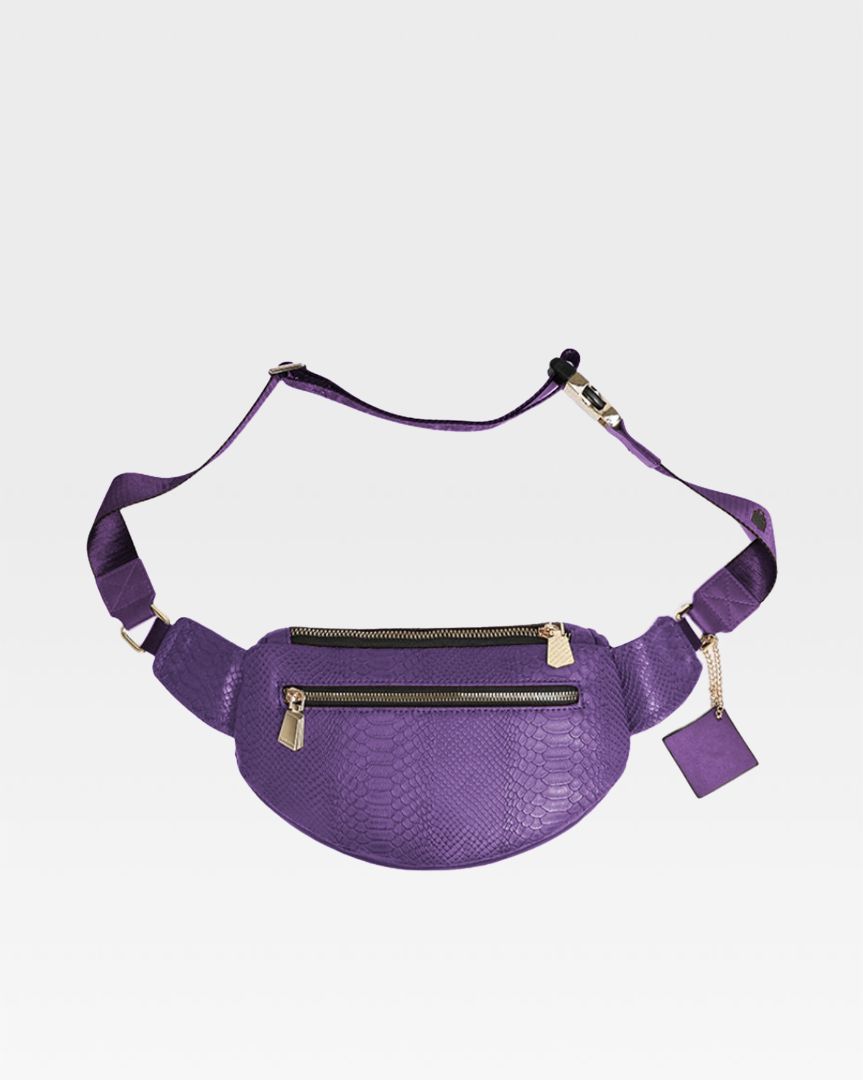 **Apollo 1 Purple Fanny Pack - Water-Resistant Waist Bag for Travel, Hiking & Running - Hands-Free Convenience for Outdoor Adventures**