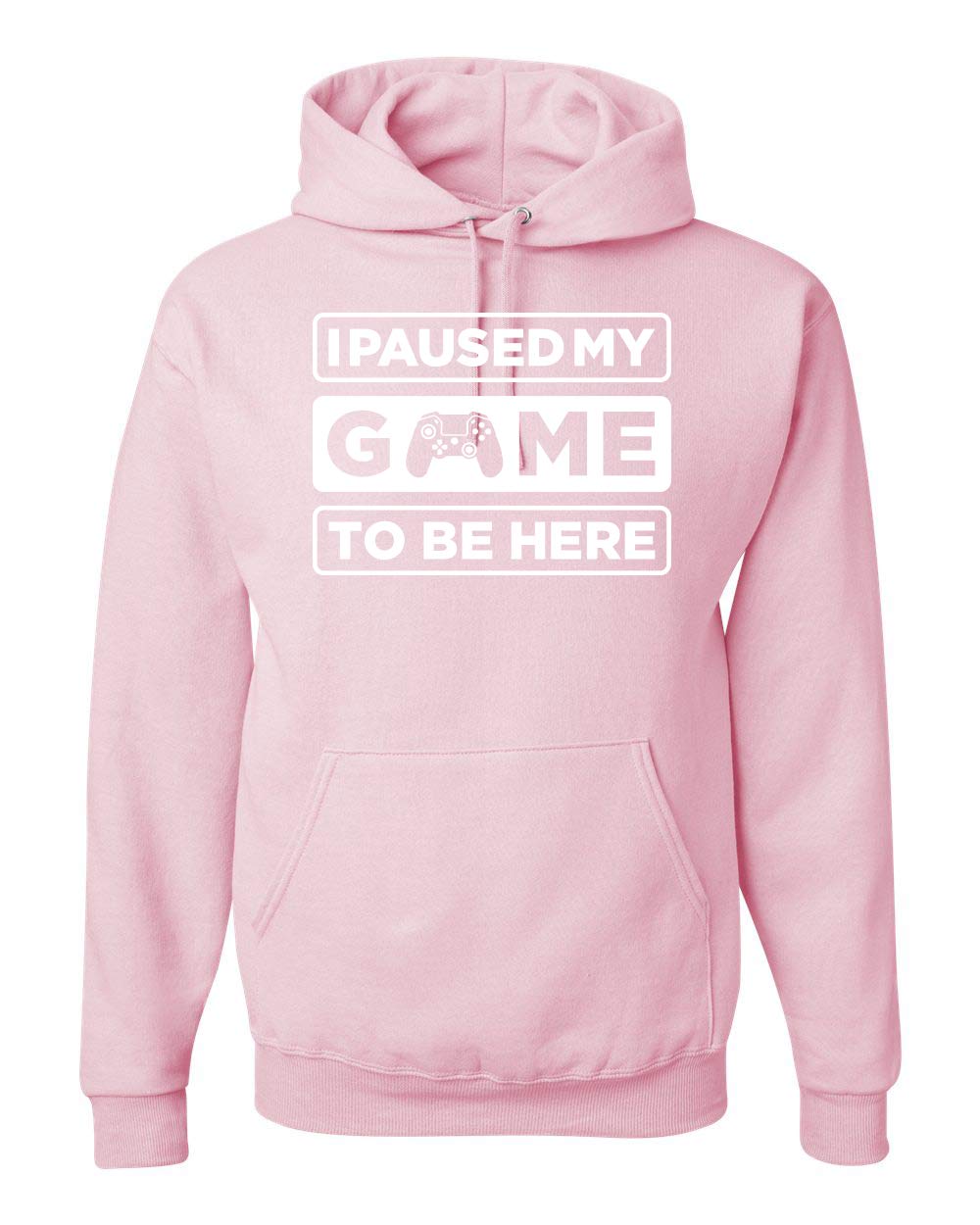 Wild Bobby 'I Paused My Game to Be Here' Gaming Sports Graphic Hoodie - Unisex Pullover Sweatshirt for Gamers, Esports Fans & Casual Wear