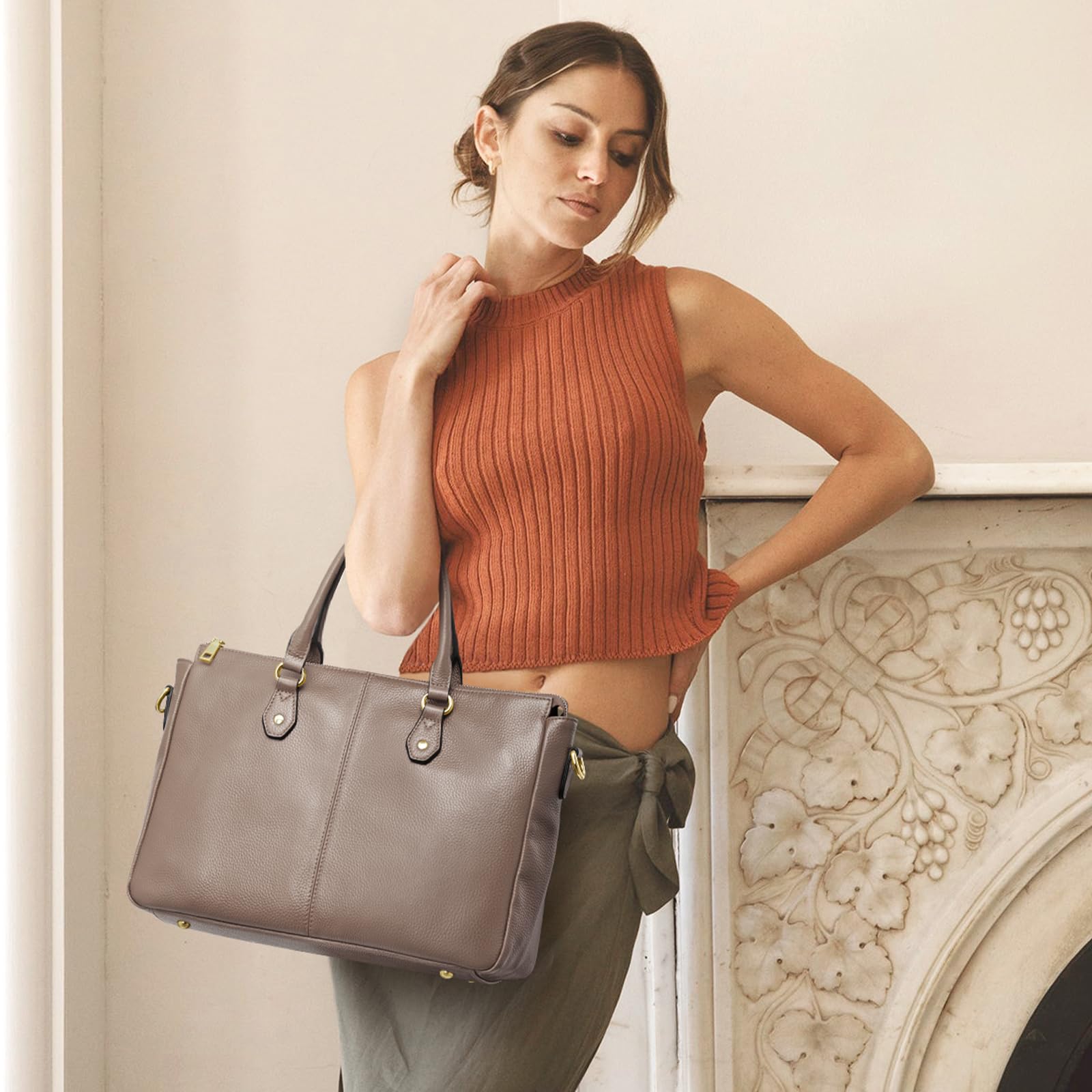 Kattee Soft Leather Tote Bags for Women - Stylish Shoulder Satchel Purses & Handbags | Perfect for Work, Travel & Everyday Use
