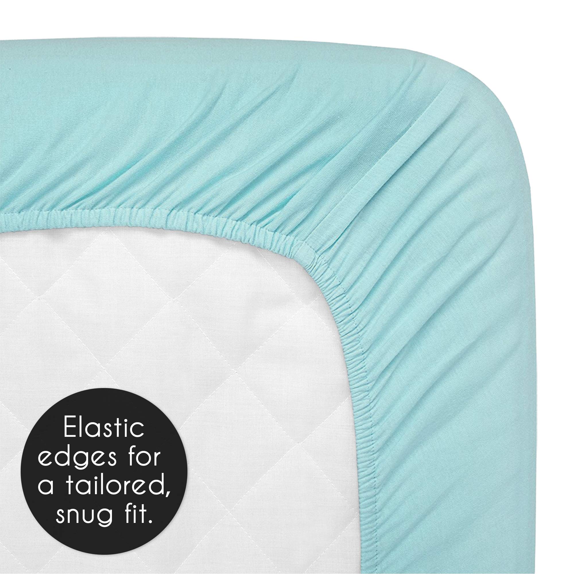 Modern Blue & Green Dinosaur Print Baby Changing Pad Cover - Waterproof & Soft Nursery Essential for Girls & Boys | Perfect for Diaper Changing Stations, Daycare & Travel