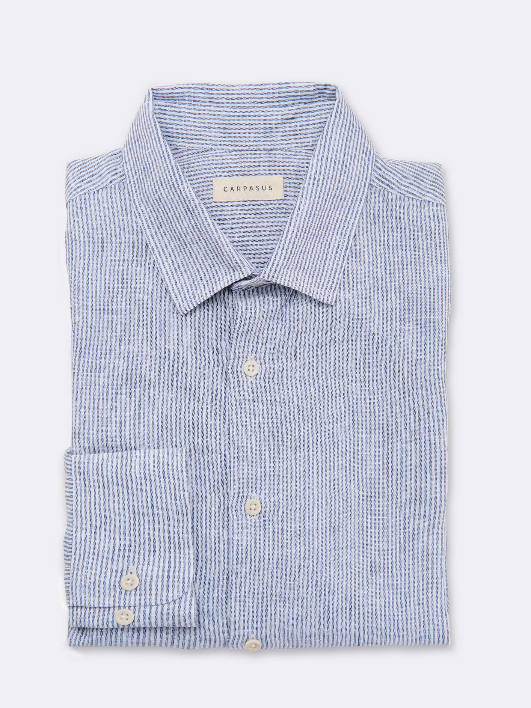 Premium Linen Shirt for Men - Breathable & Lightweight Avignon Fino Navy Blue Button-Up - Perfect for Summer, Travel & Casual Office Wear