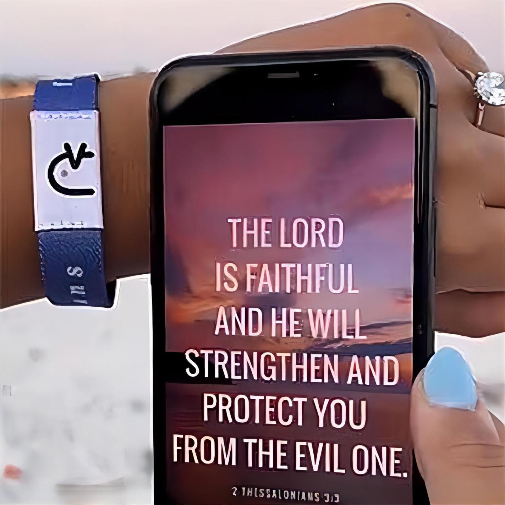 Wearable Bible Verse Bracelet with NFC - Inspirational Scripture Jewelry for Men, Women & Teens - Daily Spiritual Energy Quotes - Perfect for Church, Prayer & Faith-Based Gifts