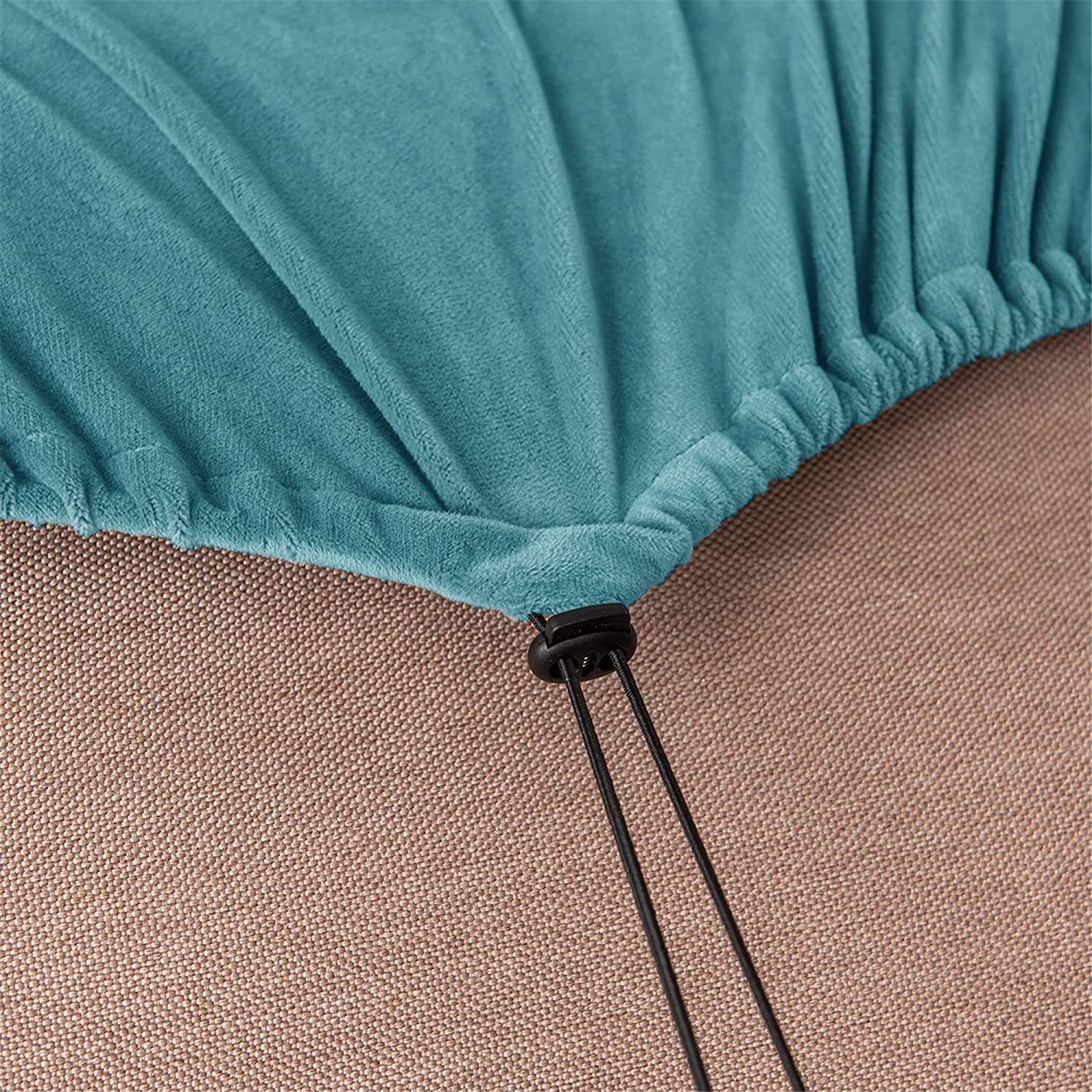 5-Piece Stretch Velvet Sofa Cover for 2-Seater Loveseat - Elastic Slipcover with Separate Backrests & Cushion Cover | Pet & Kid Friendly | Blue Velvet Furniture Protector | Perfect for Living Room, Family Room & Pet Owners