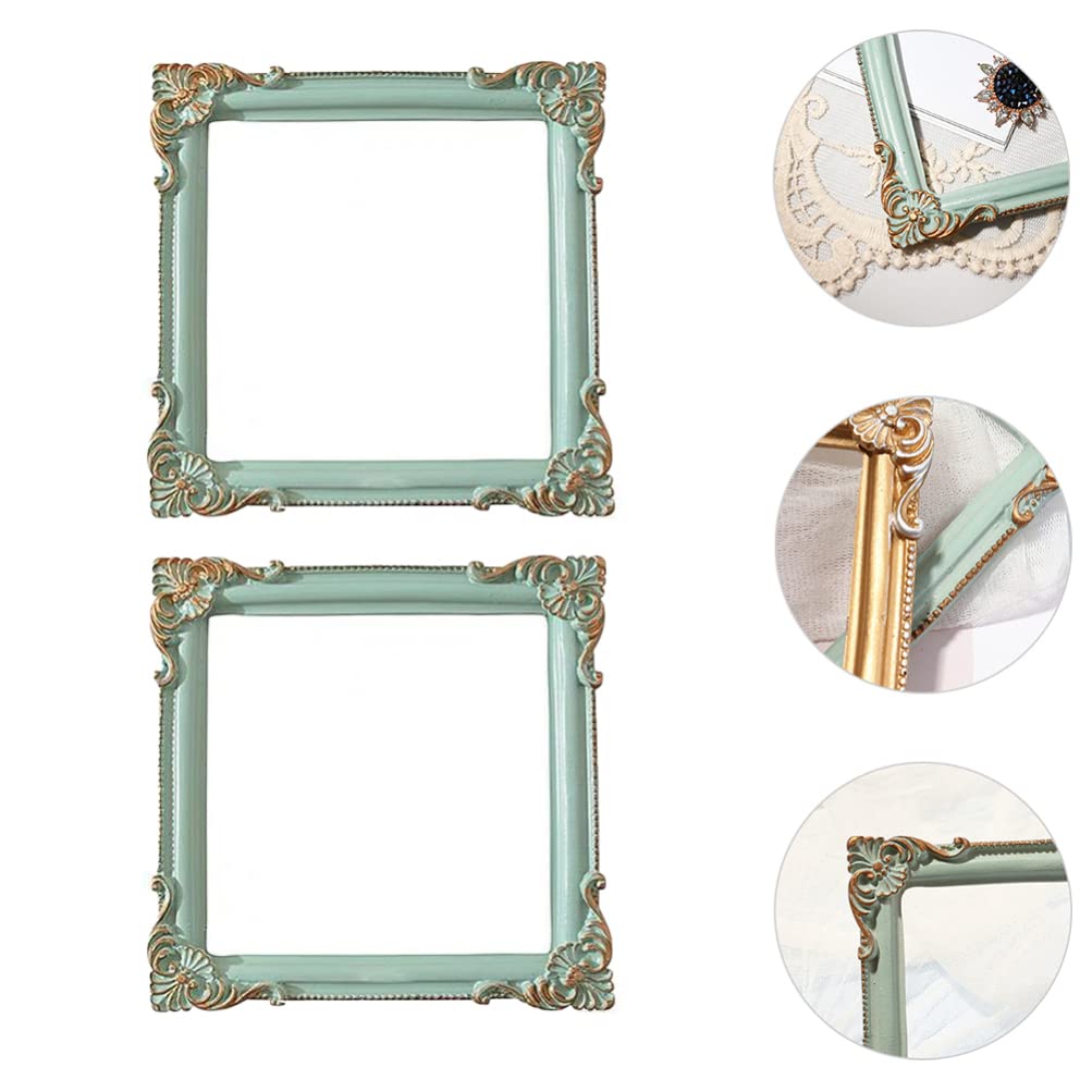 Angoily 2-Pack European Style Selfie Picture Frames - 11cm Wall & Tabletop Photo Display for Home Decor, Living Room, Bedroom, and Office