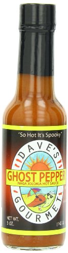 Dave's Ghost Pepper Naga Jolokia Hot Sauce 5oz - Extra Hot Chili Sauce for Wings, Tacos, Burgers & Cooking - Perfect for Spicy Food Lovers & Heat Seekers