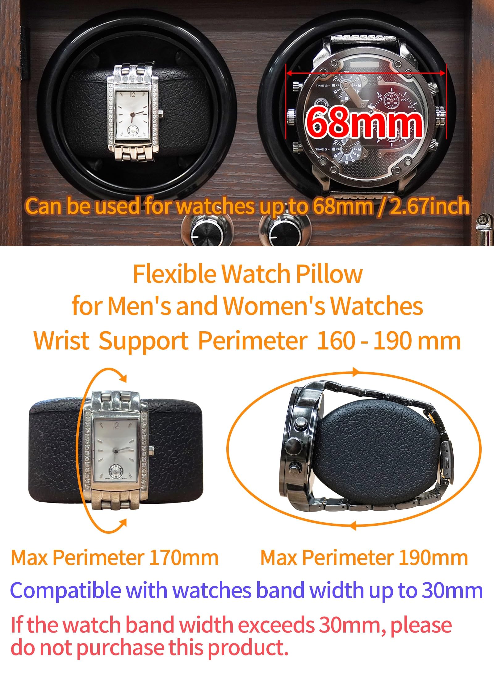 Oryx 4 Automatic Watch Winder with 5 Rotation Modes - Super Quiet Mabuchi Motor, LED Display, USB Powered Wooden Watch Case for Men - Perfect for Travel, Office & Luxury Watch Storage