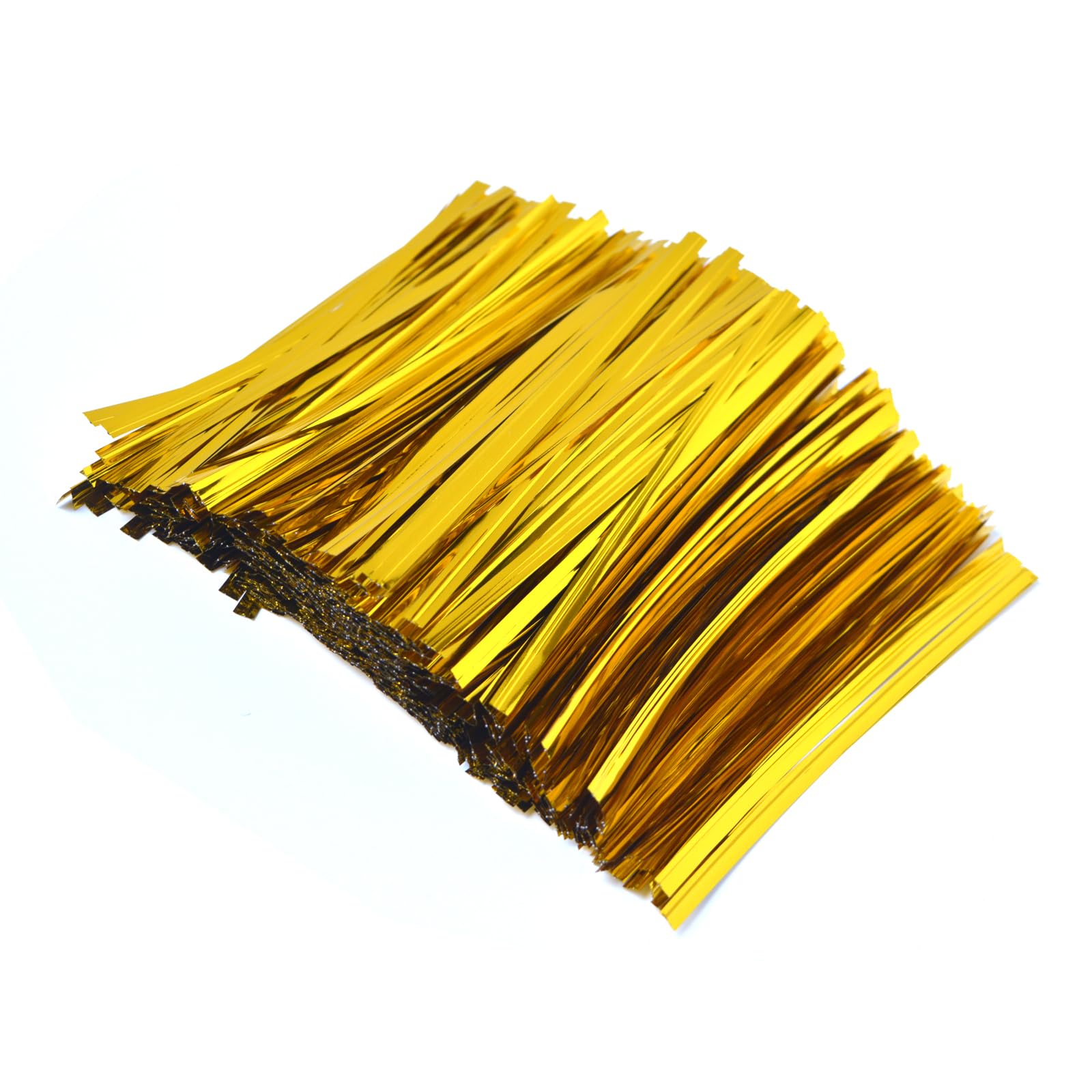 800 PCS 4.7 Inch Metallic Twist Ties for Bakery, Candy Bags, Coffee Bags, Gift Wrapping - Gold Color - Perfect for Home Baking, Party Favors & Food Packaging