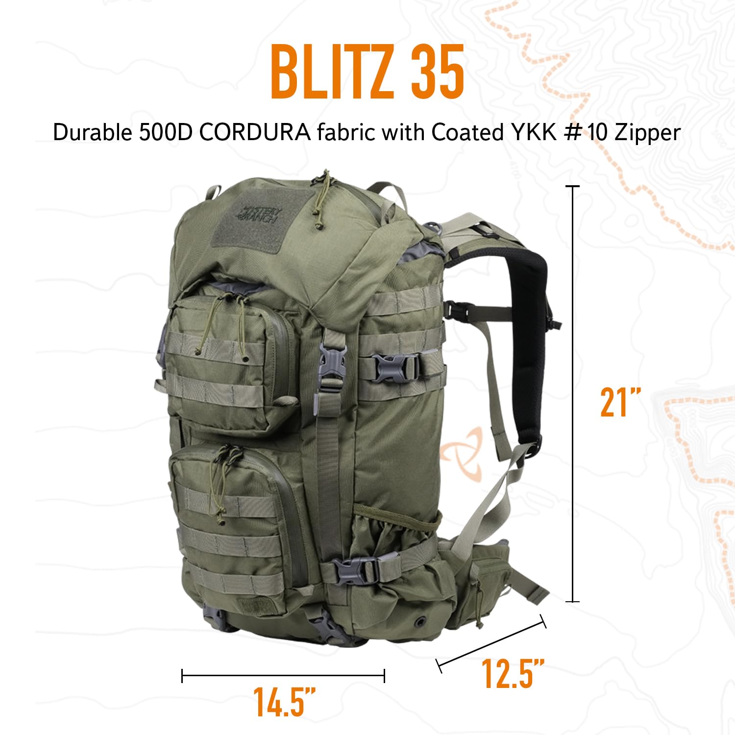 Mystery Ranch Unisex Blitz 35 Backpack - Durable Hiking & Travel Daypack for Outdoor Adventures, Commuting & Work