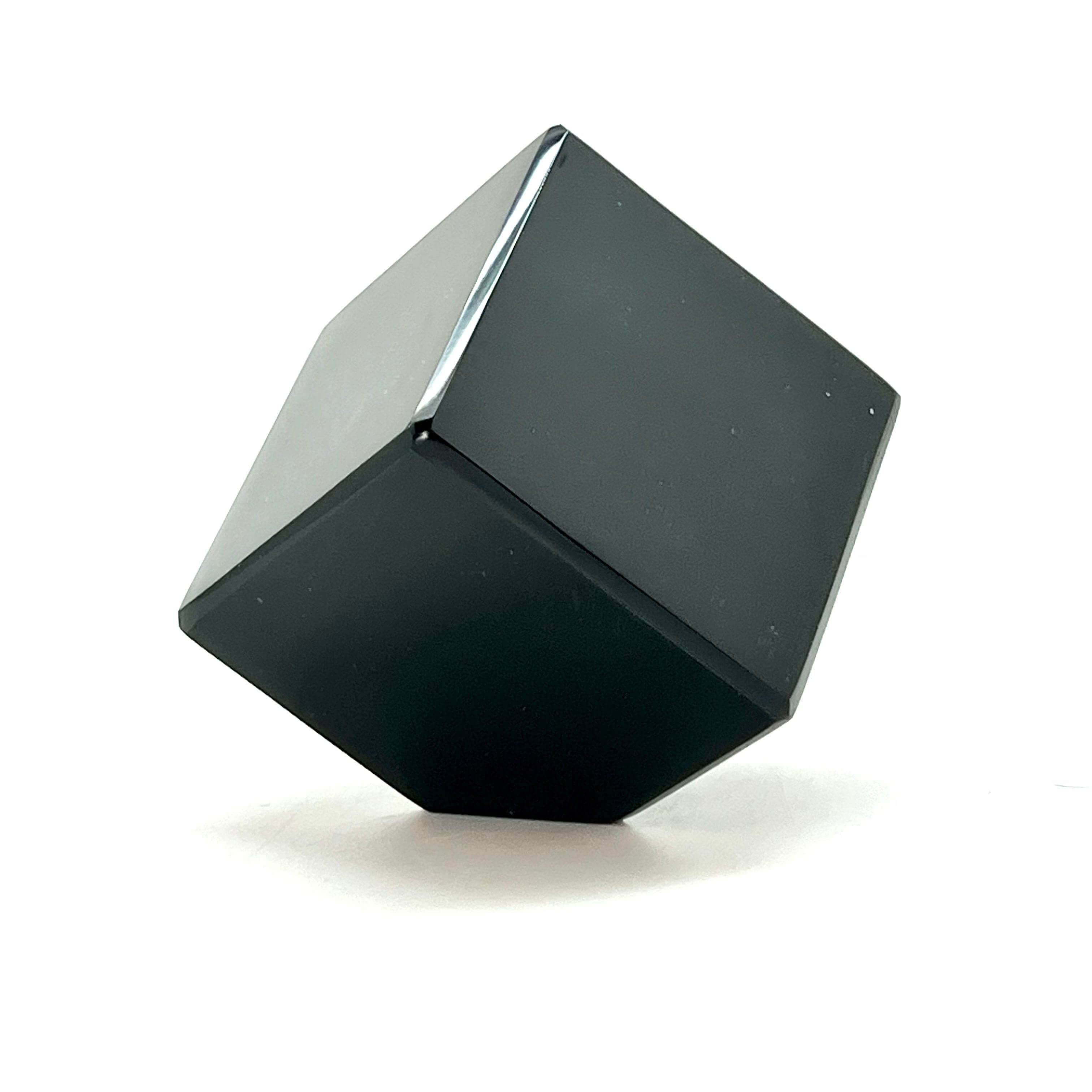 Black Obsidian Cube - Healing Crystal for Meditation, Stress Relief & Protection | Feng Shui Decor, Office Desk Accessory, Spiritual Gift