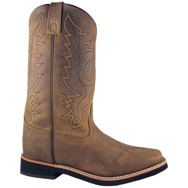 Smoky Mountain Women's Pueblo 10 Crazy Horse Cowboy Boots - Western Style Leather Ankle Boots for Country Dancing & Rodeo Events
