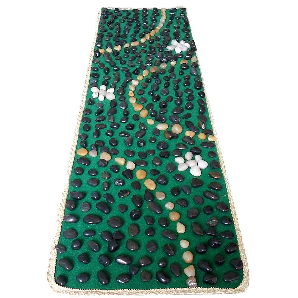 Eliteshine Natural Pebble Stone Foot Massage Mat - Reflexology Walkway for Pain Relief & Relaxation - Perfect Christmas Birthday Gift for Home Spa & Wellness Therapy