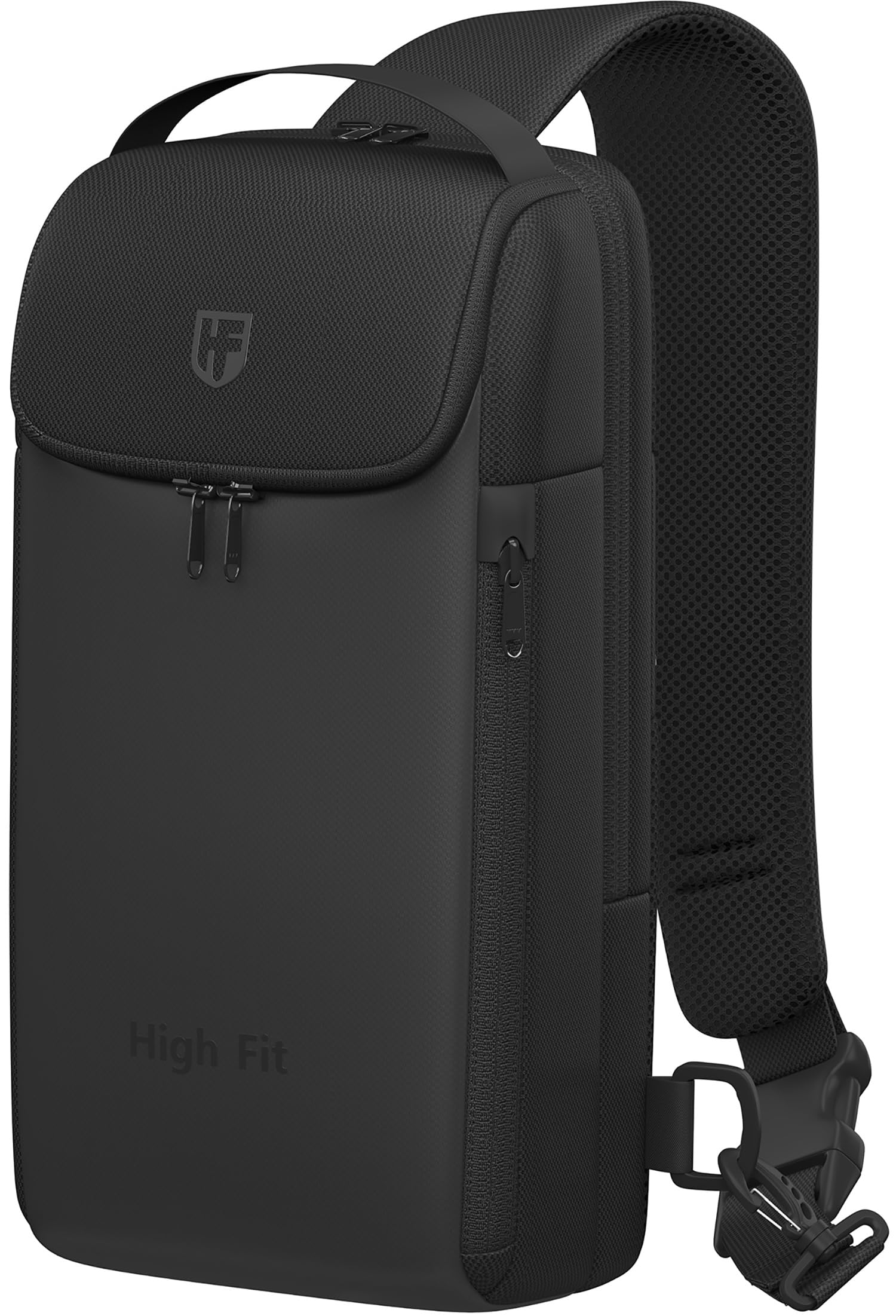 Compact Sling Bag Crossbody Backpack for Men - Minimalist Chest Shoulder Bag Fits 14