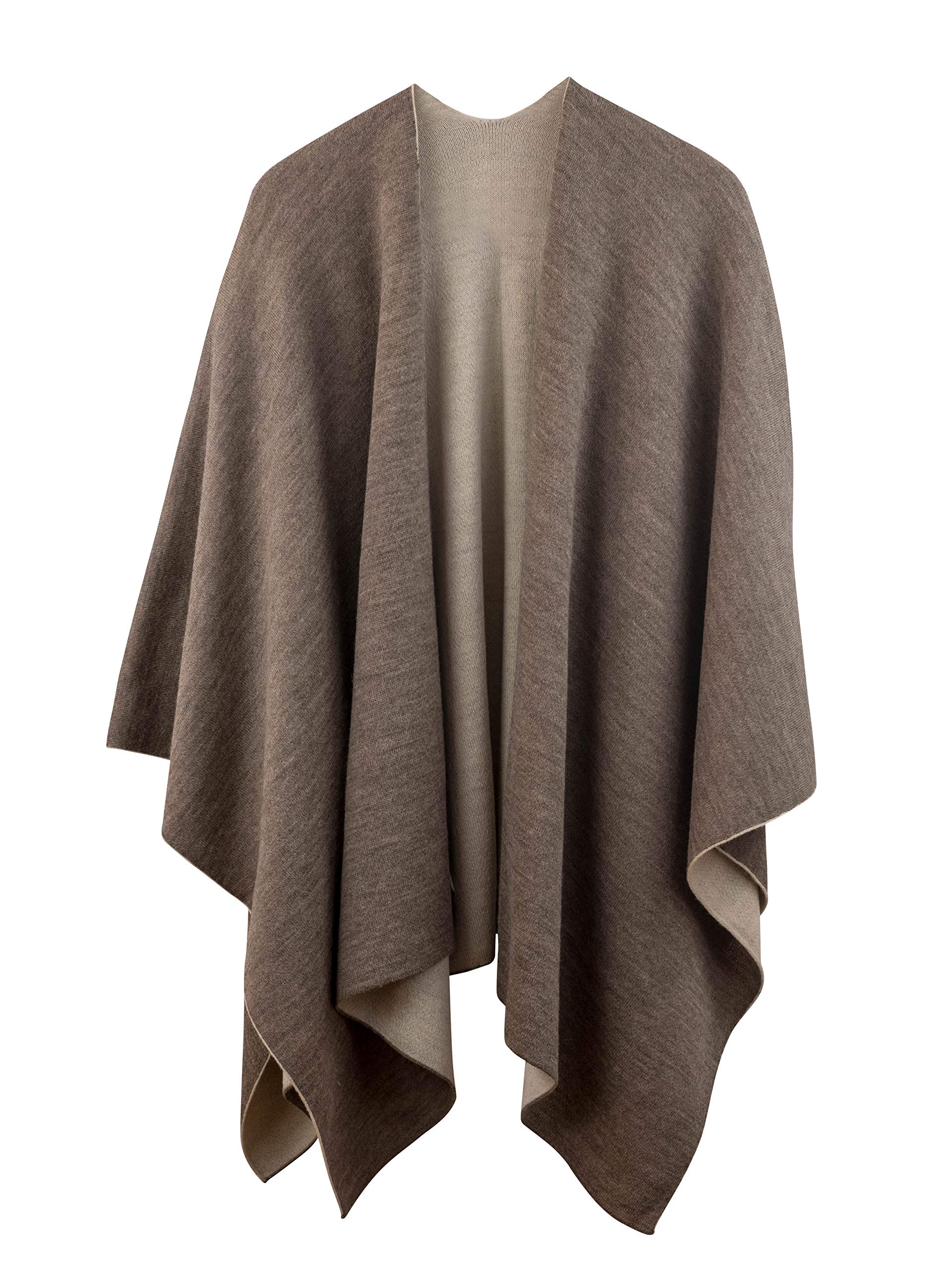 100% Baby Alpaca Wool Ruana Wrap - Soft & Warm Shawl for Women - Perfect for Winter, Travel & Special Occasions