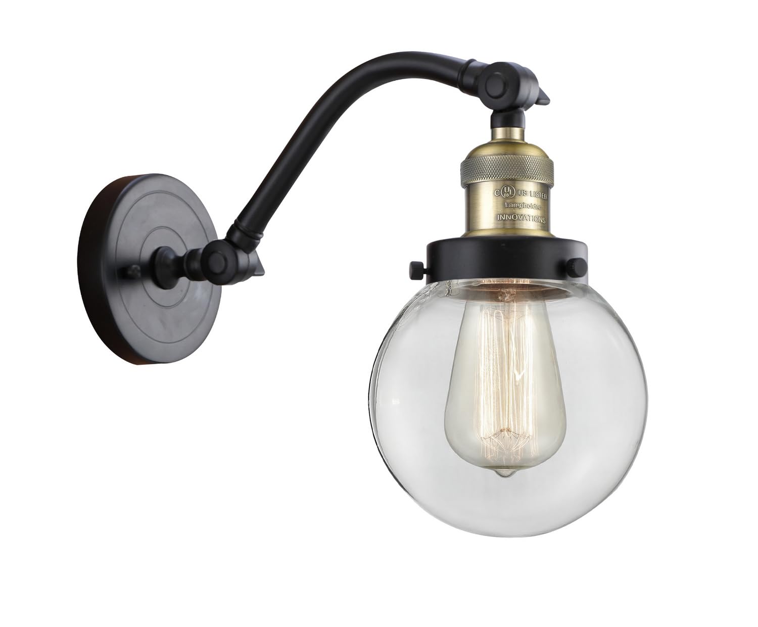 1W LED Bare Bulb with Black Antique Brass Cord Set - Vintage Edison Light for Home Decor, Cafe & Restaurants Lighting
