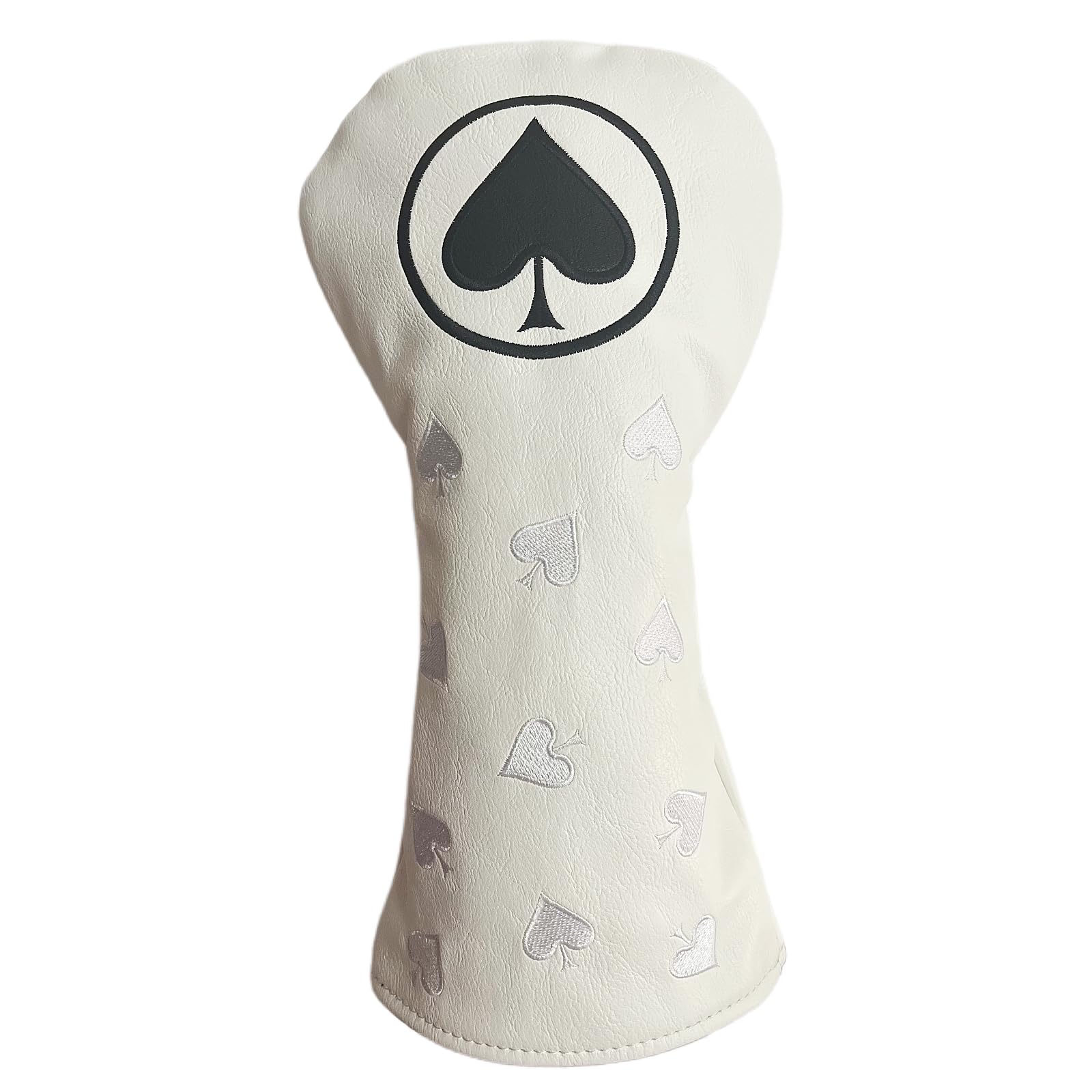 Premium 1pc Golf Driver Headcover or 3pc Golf Headcover Set (Driver, Fairway Wood & Hybrid) - Ace Style White Golf Club Covers - Durable Protection for Golf Clubs - Perfect Golf Gifts for Men - Ideal for Course Play, Practice & Club Storage