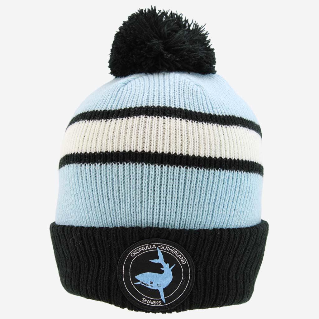Cronulla Sharks Retro Knit Beanie Hat - Vintage NRL Rugby League Fan Gear for Men & Women - Perfect for Cold Weather & Game Day Support