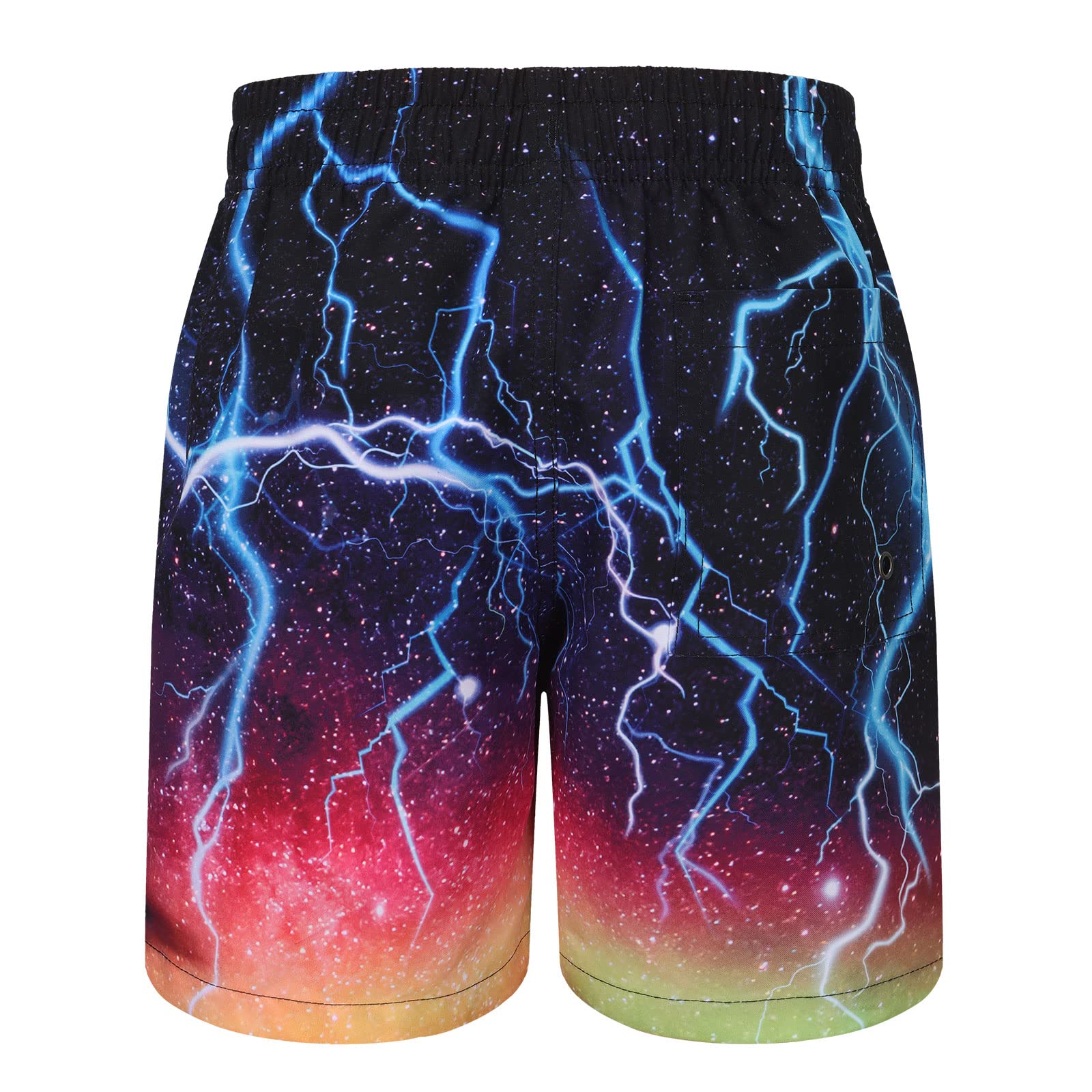 HowJoJo Boys' Dinosaur Swim Trunks - Quick Dry 3D Printed Swim Shorts with UPF 50+ Sun Protection for Beach, Pool & Summer Water Activities
